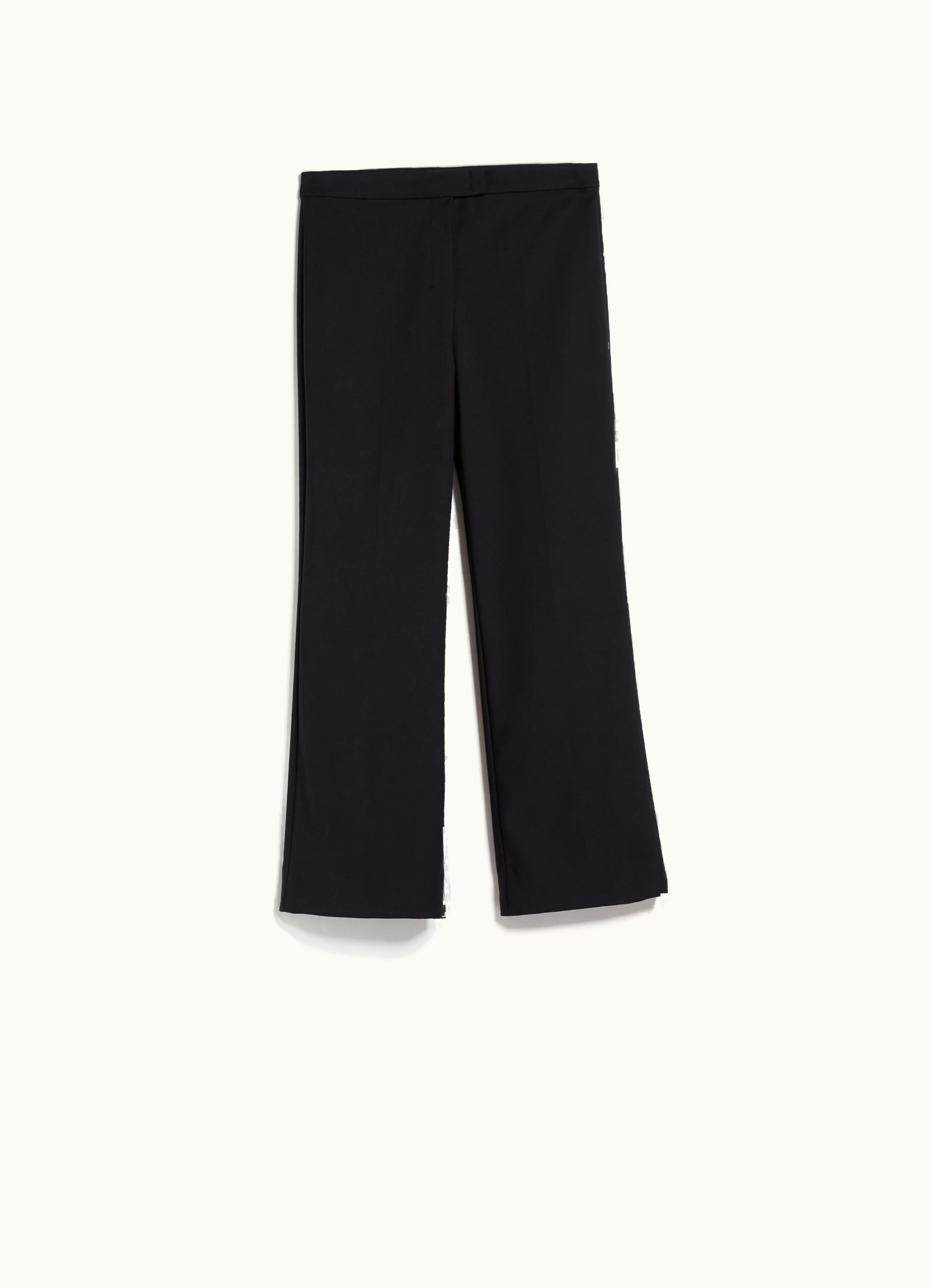 Max Mara Max Mara Stretch Cotton Trousers Black Conico