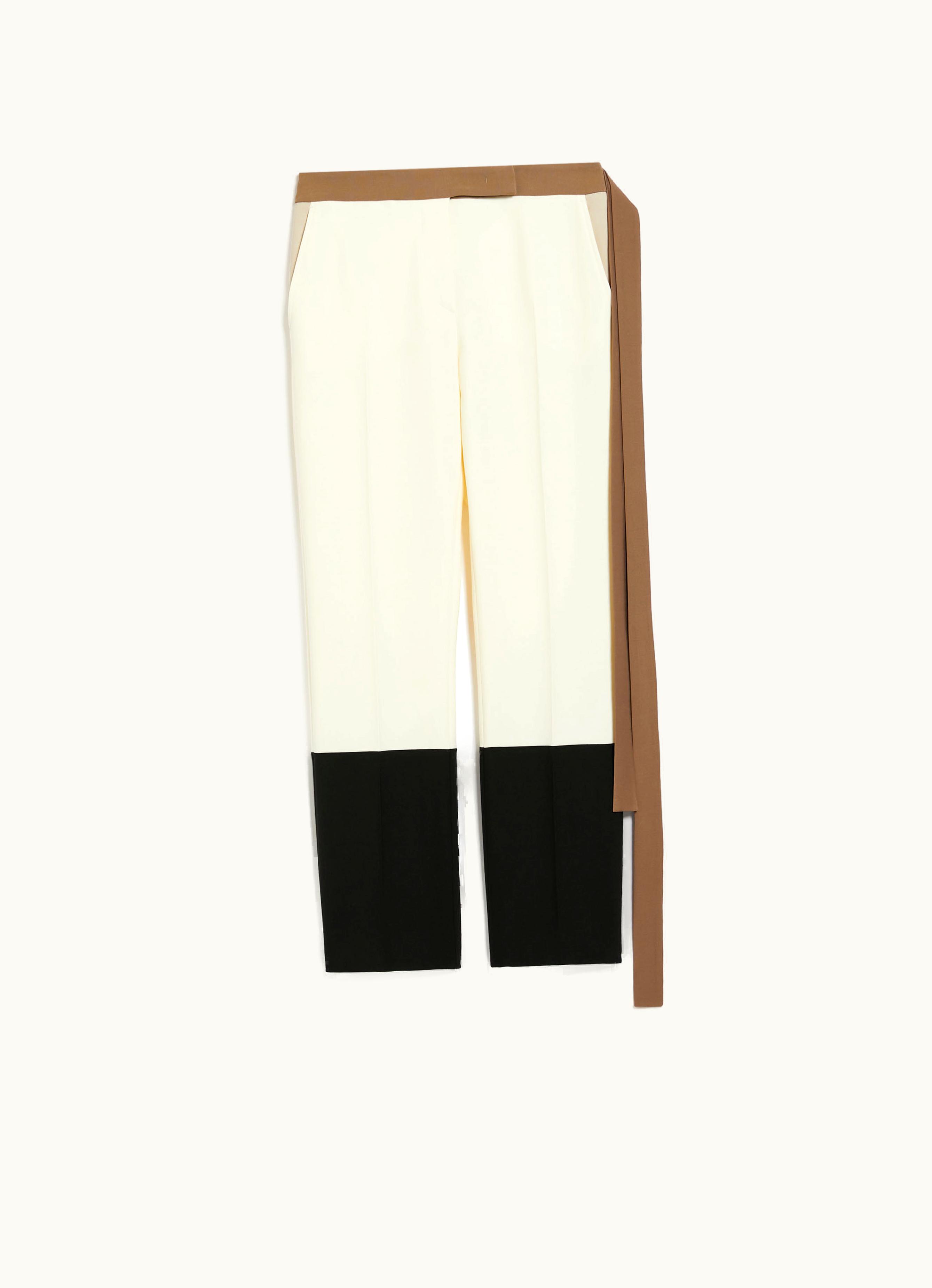 Max Mara Max Mara Wool Crêpe slim-fit Trousers White Carpa