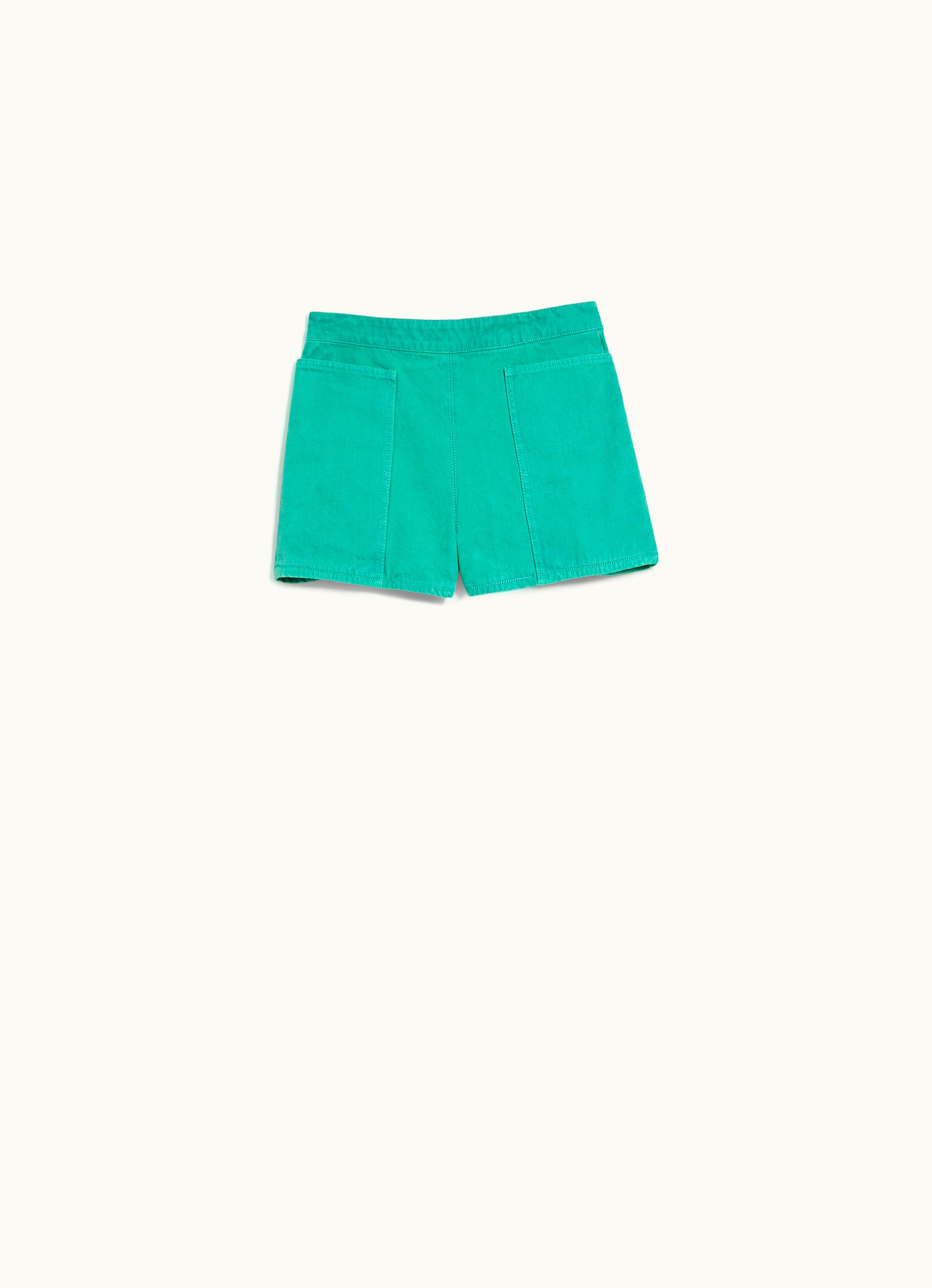 Max Mara Max Mara Cotton Canvas Mini Shorts Water Nunzio