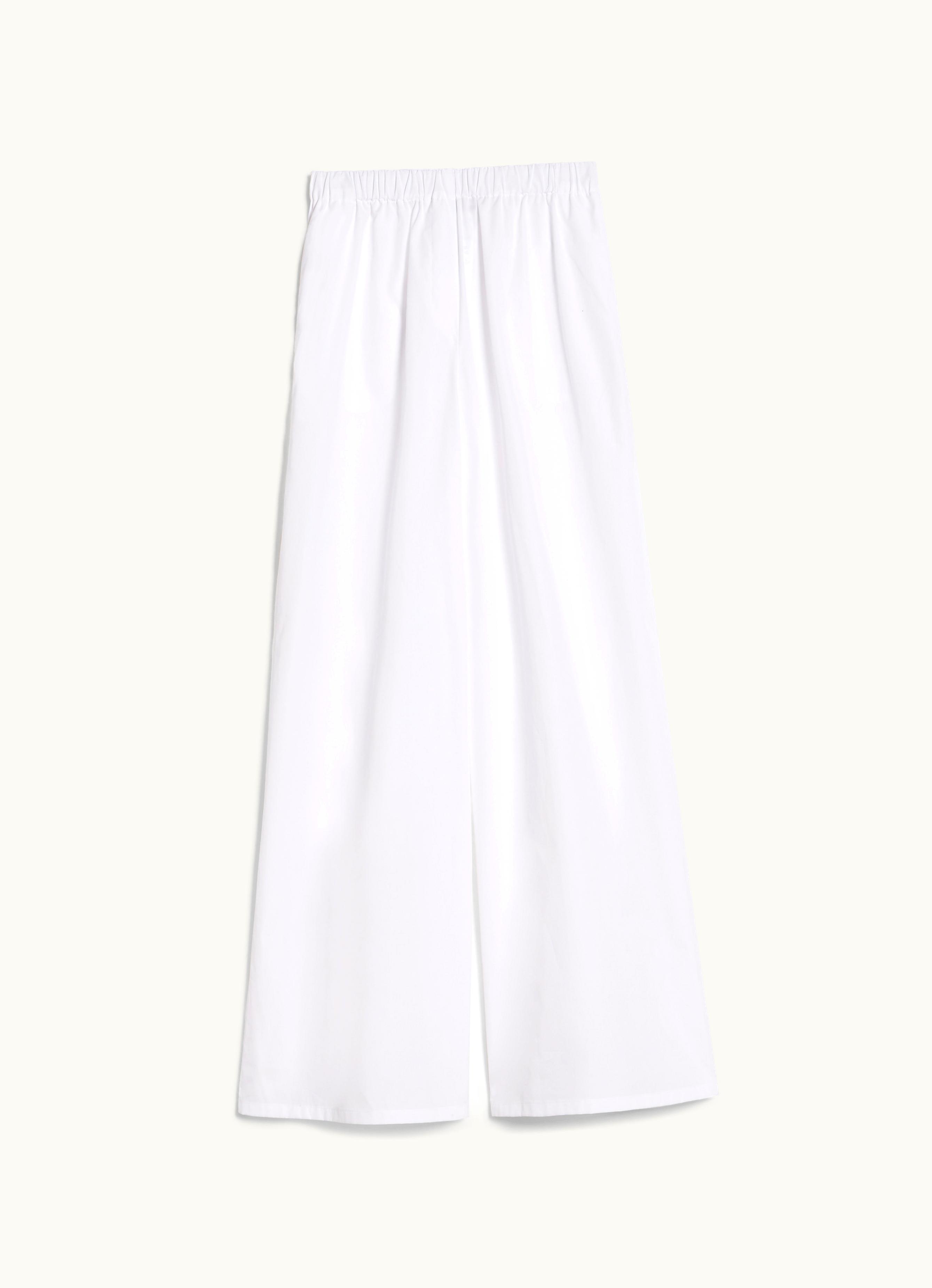 Max Mara Max Mara Wide Poplin Trousers Optical White Navigli
