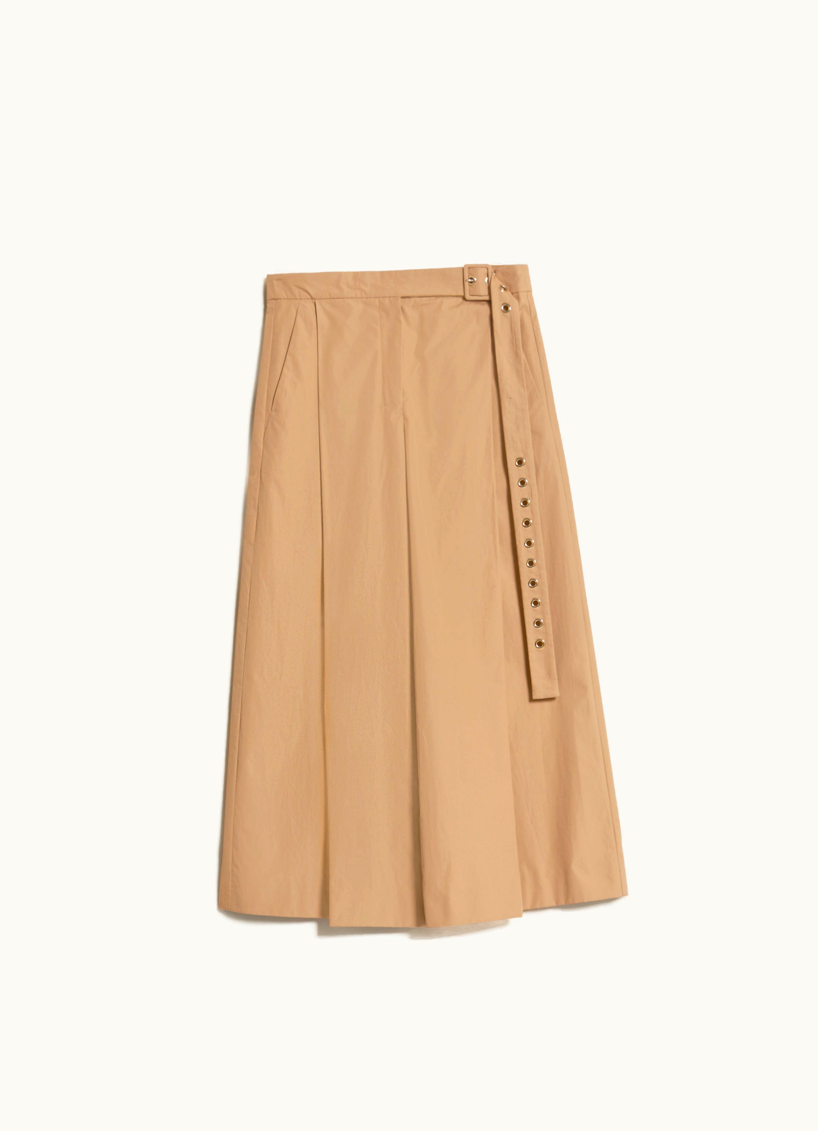 Max Mara Max Mara Wide-fit Poplin Trousers Hazelnut Brown Assiro