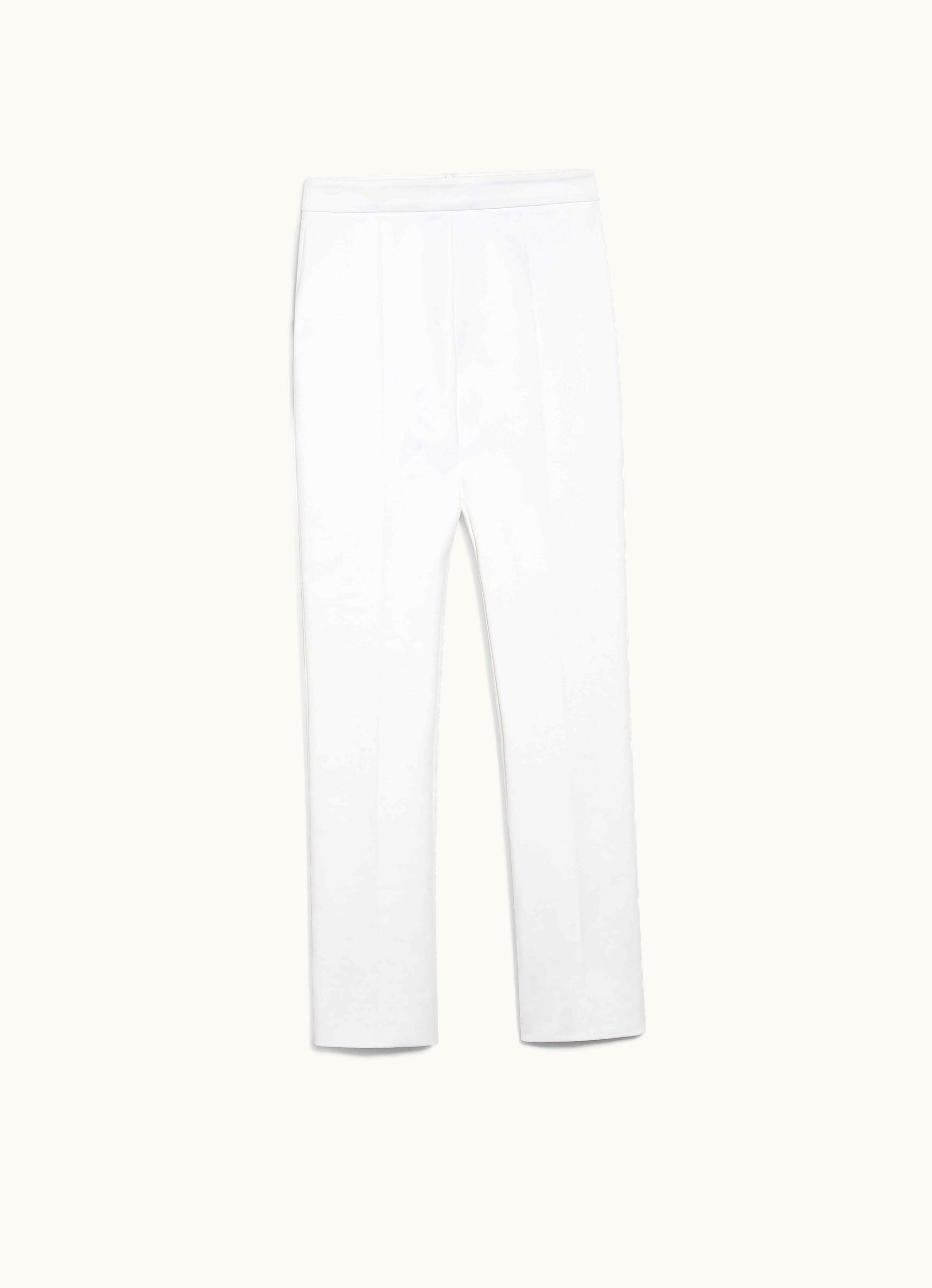 Max Mara Max Mara Double-faced Cotton Trousers Optical White Danila