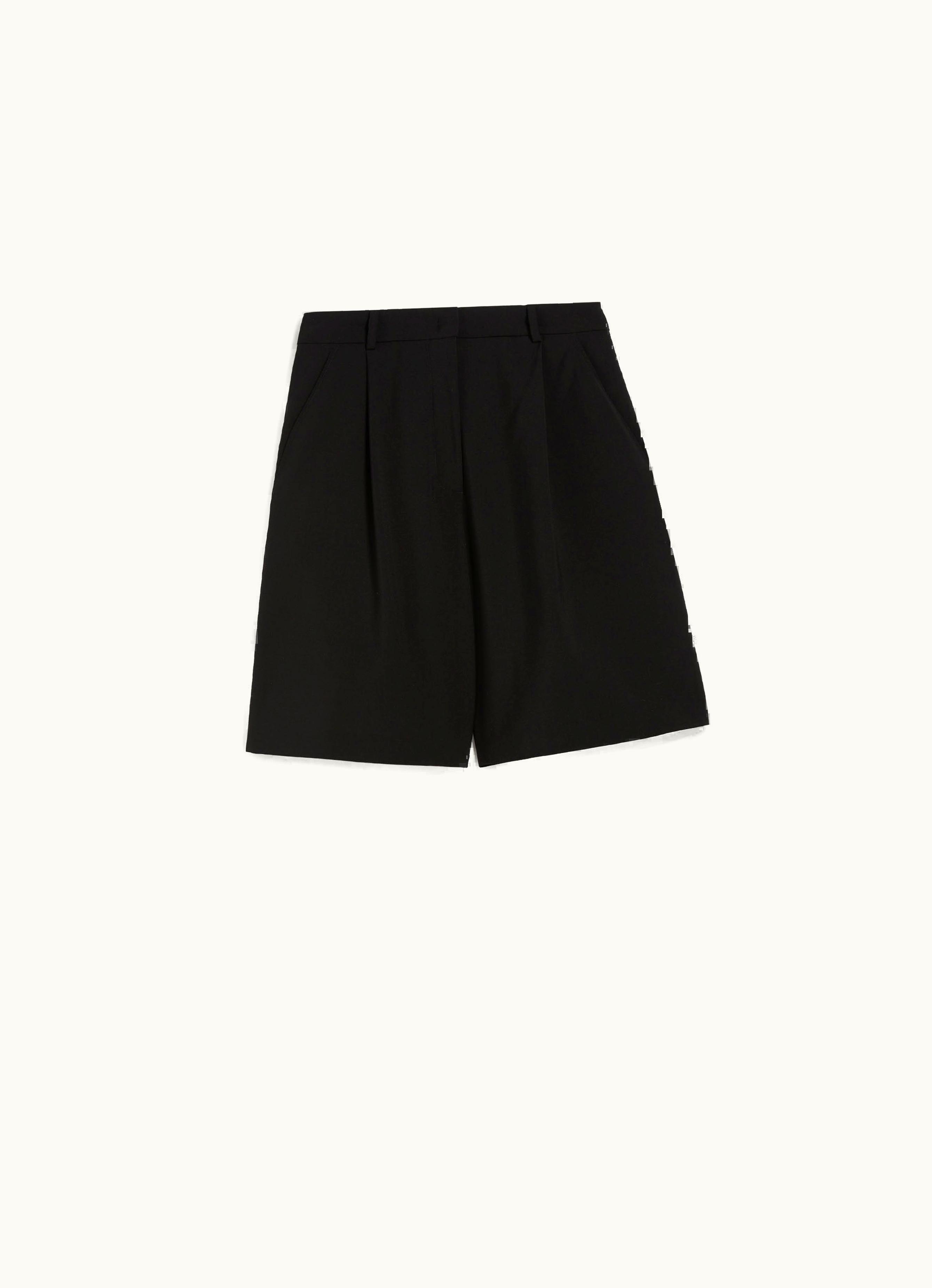 Max Mara Max Mara Woollen Cloth Bermuda Shorts Black Belbo
