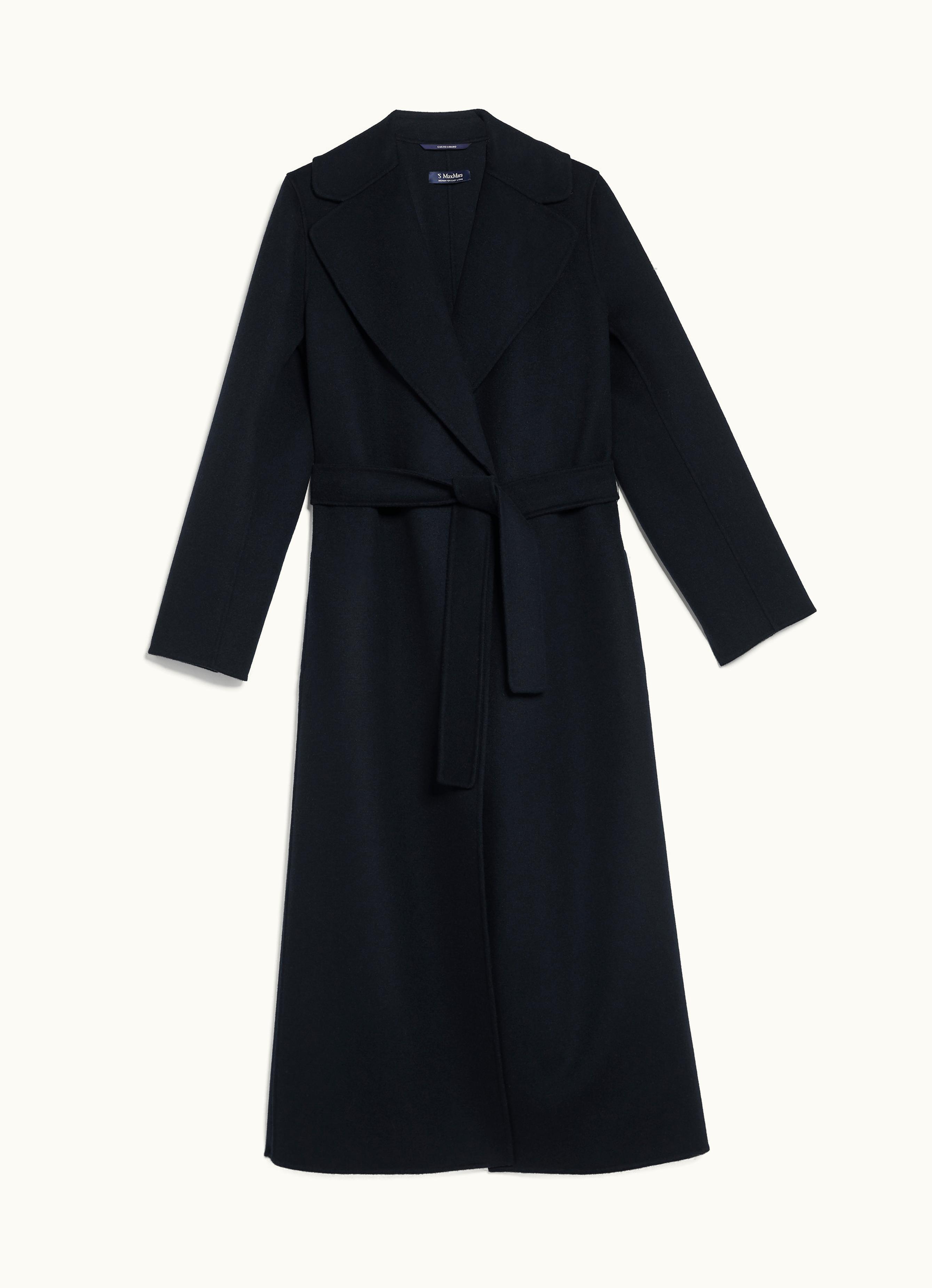 Max Mara Max Mara Wool robe-style Coat Midnightblue Poldo