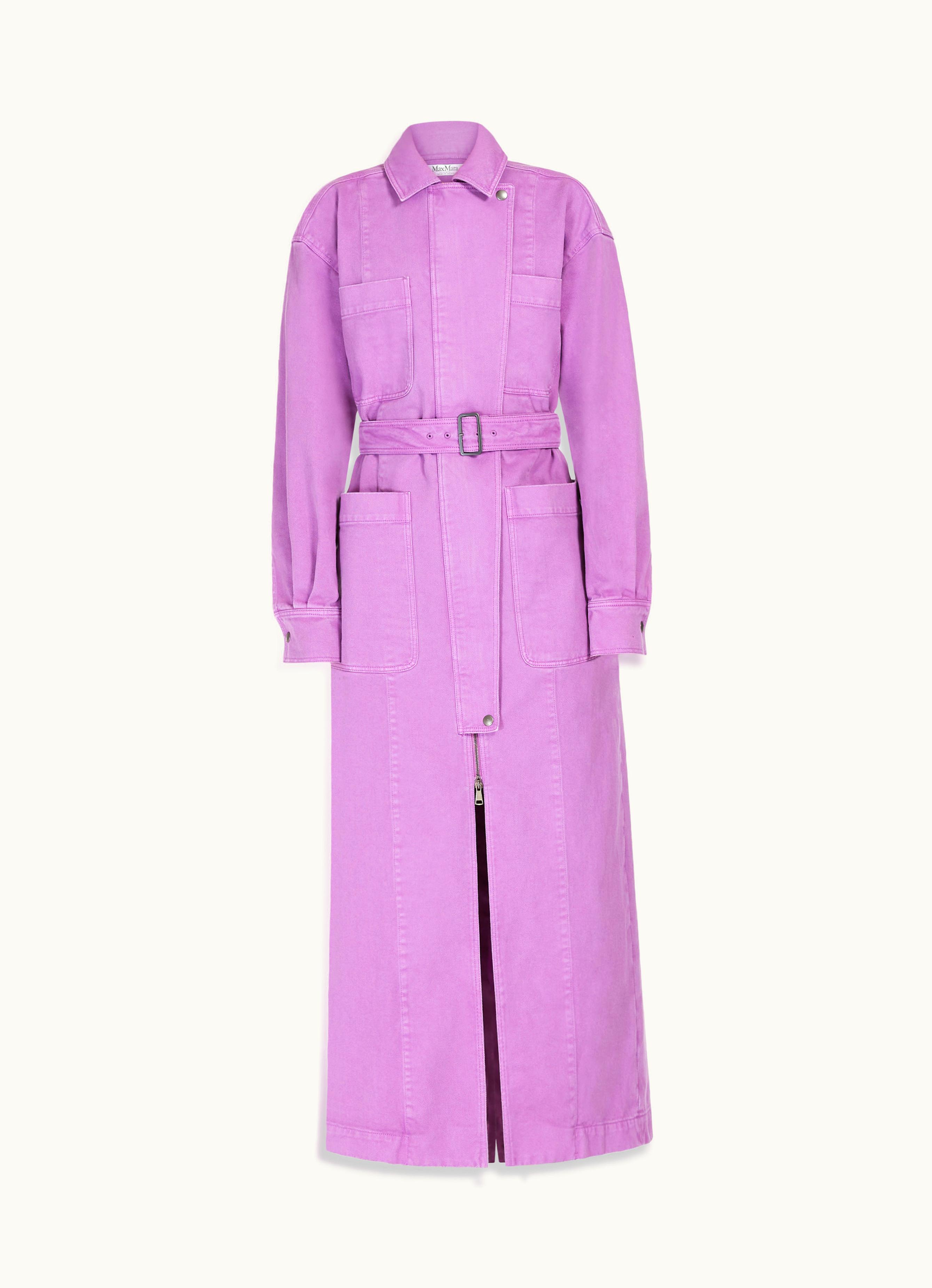 Max Mara Max Mara Canvas Trench Coat With Belt Mauve Gemona