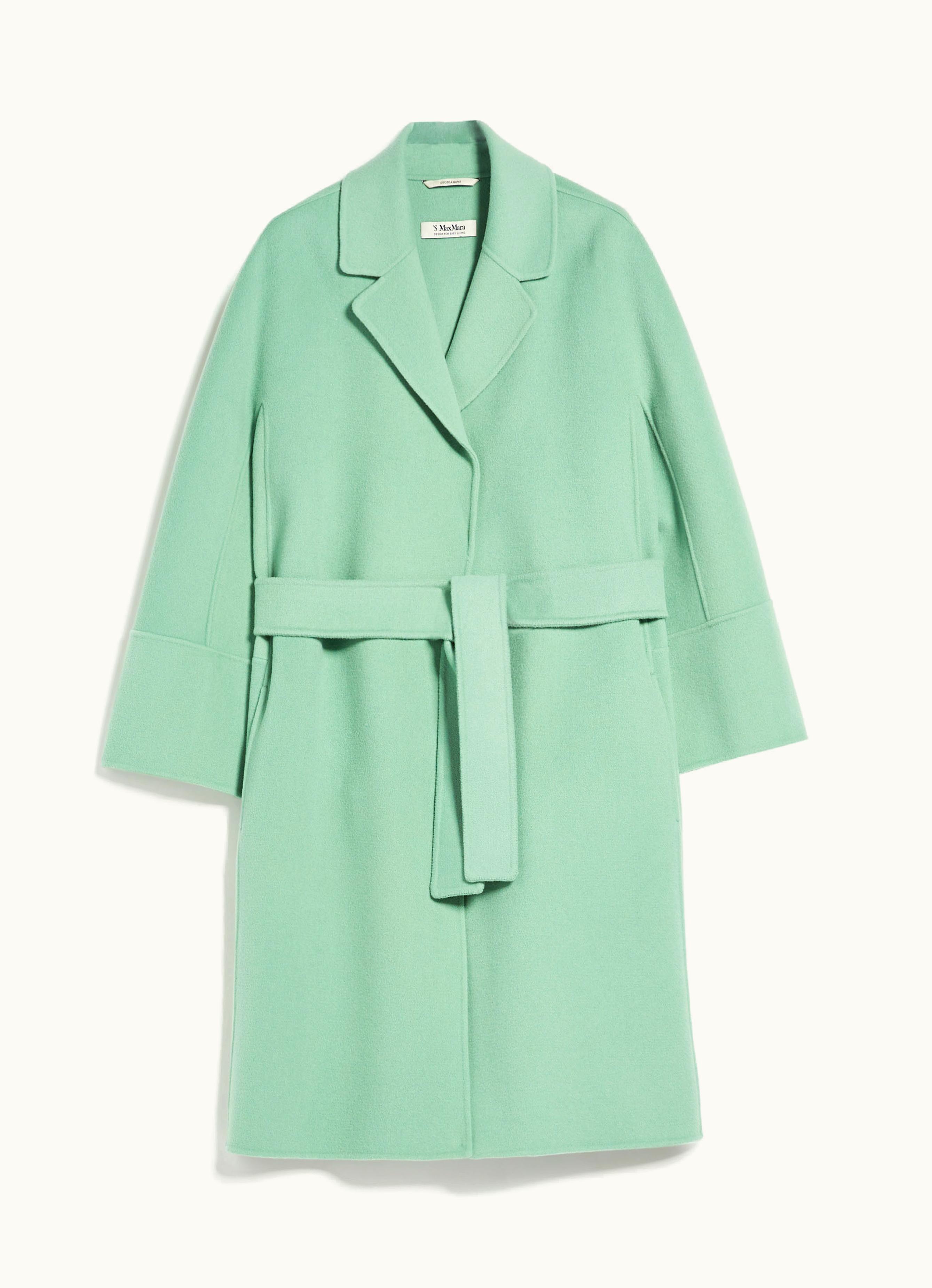 Max Mara Max Mara Wool Belted Coat Pastel Green Arona
