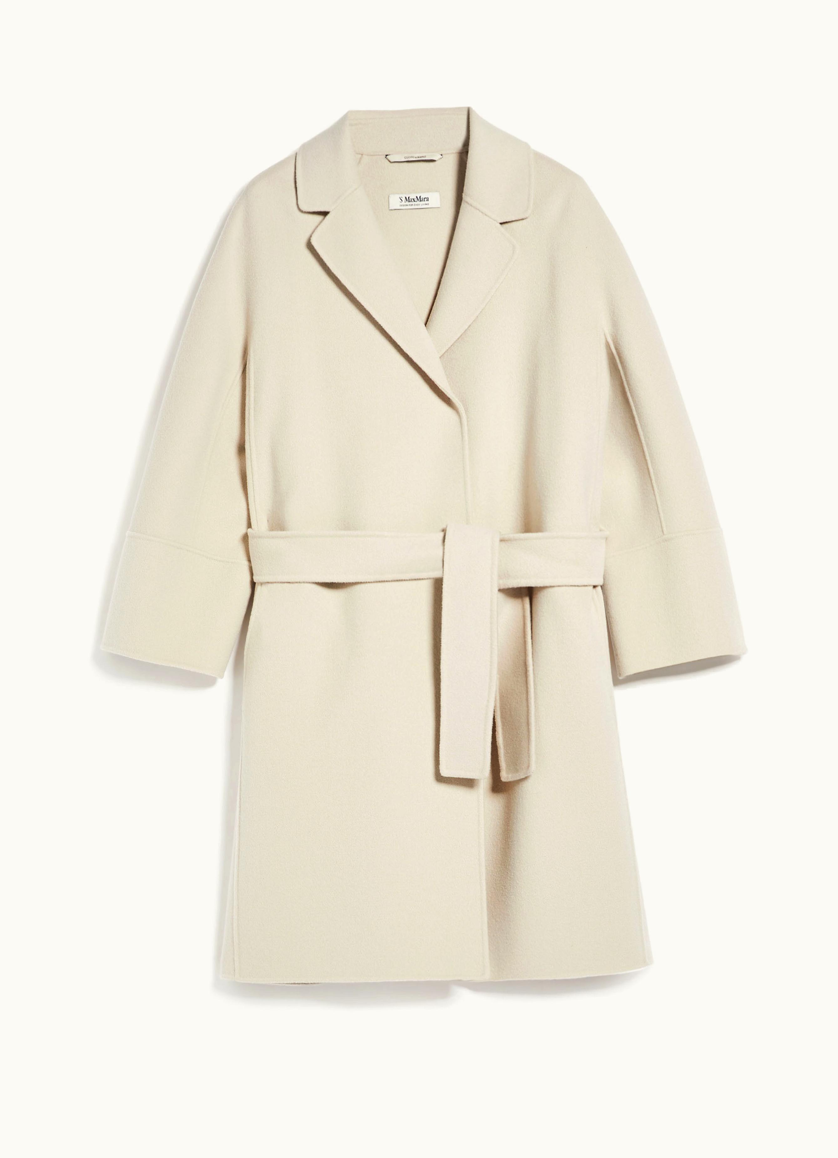 Max Mara Max Mara Wool Belted Coat Ecru Arona