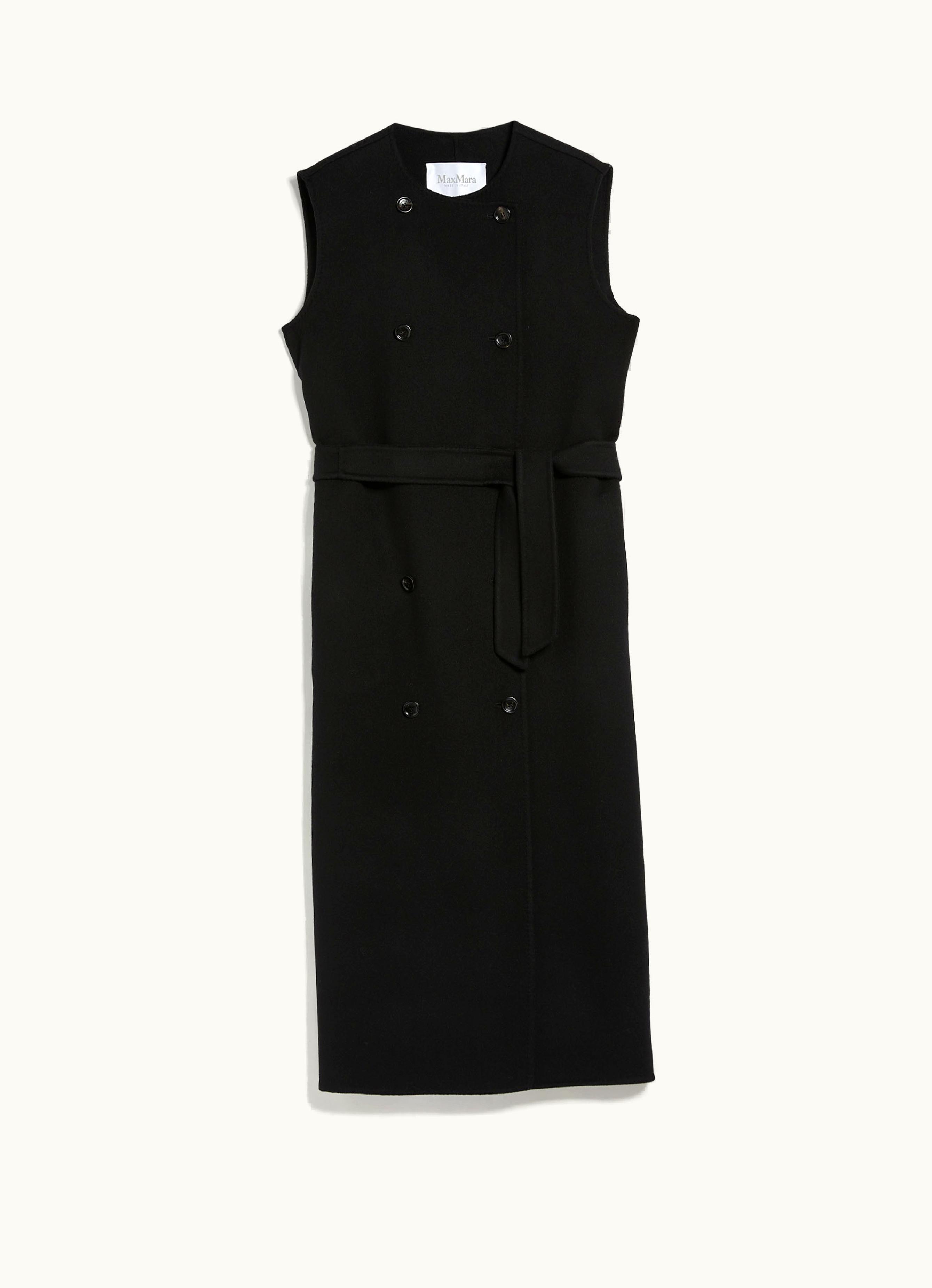 Max Mara Max Mara Wool And Cashmere Long Gilet Black Plava