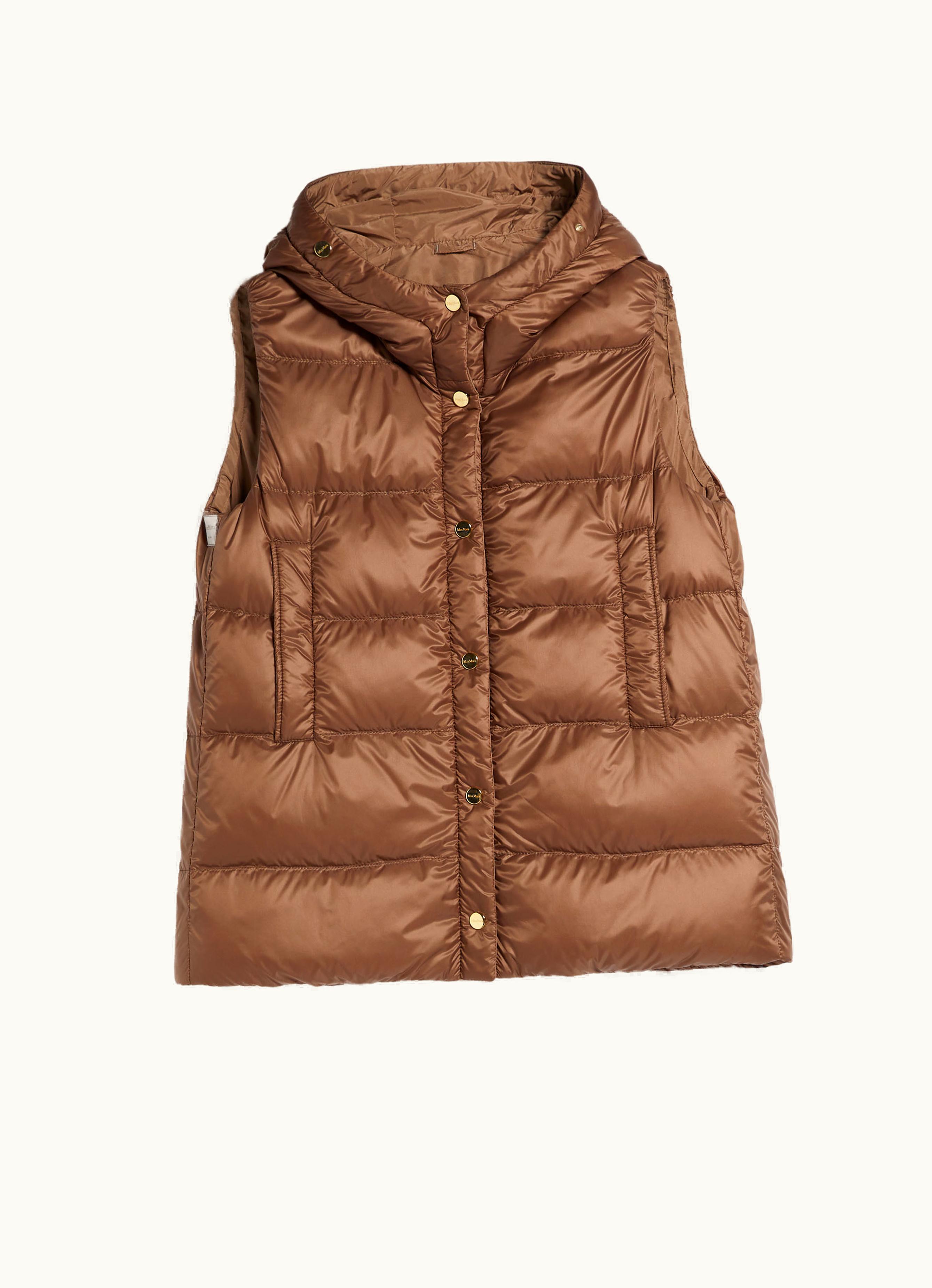 Max Mara Max Mara Reversible Gilet In water-resistant Fabric Brown Jsoft
