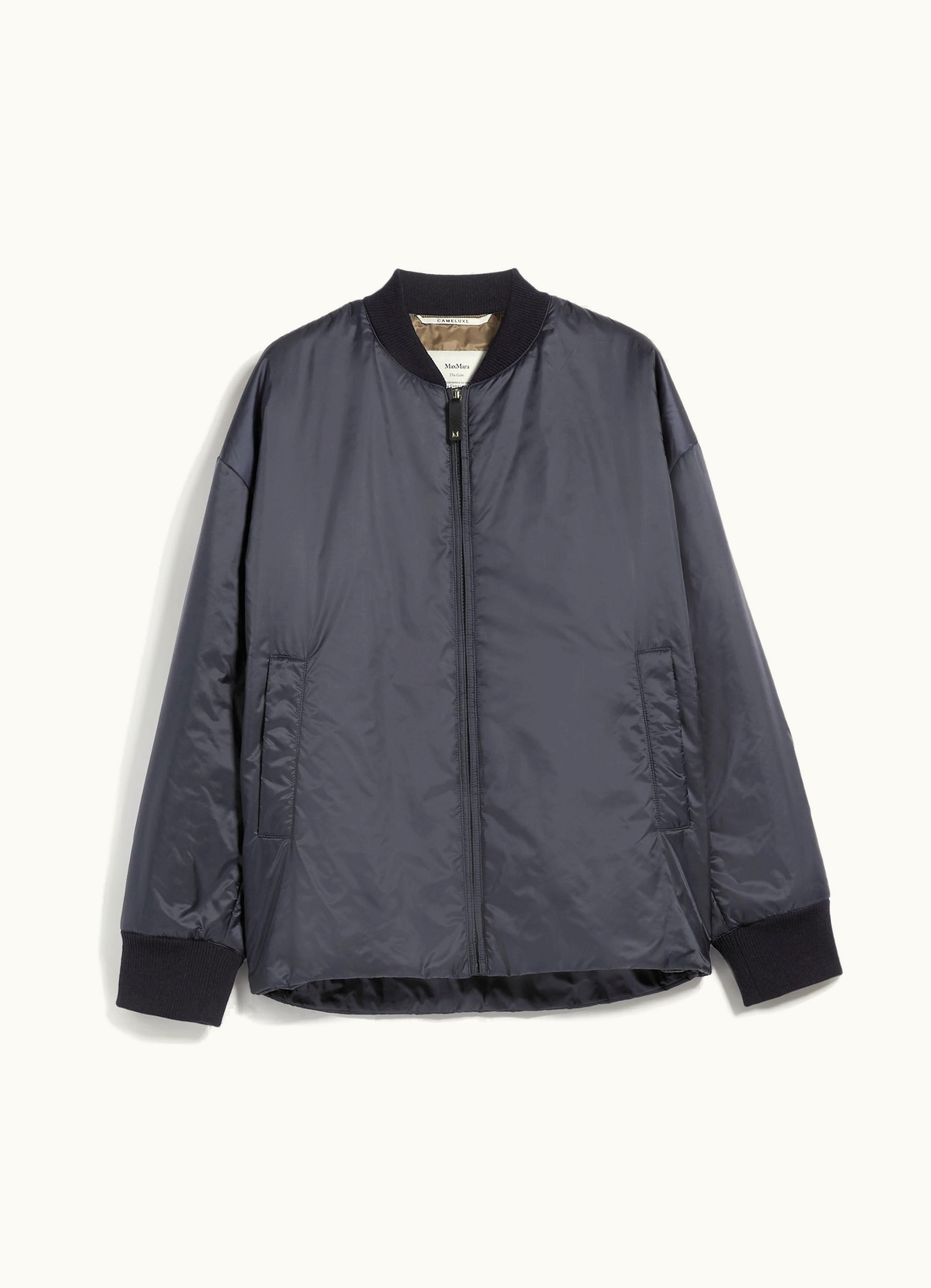 Max Mara Max Mara Bomber Jacket In water-resistant Technical Canvas Midnightblue Danish