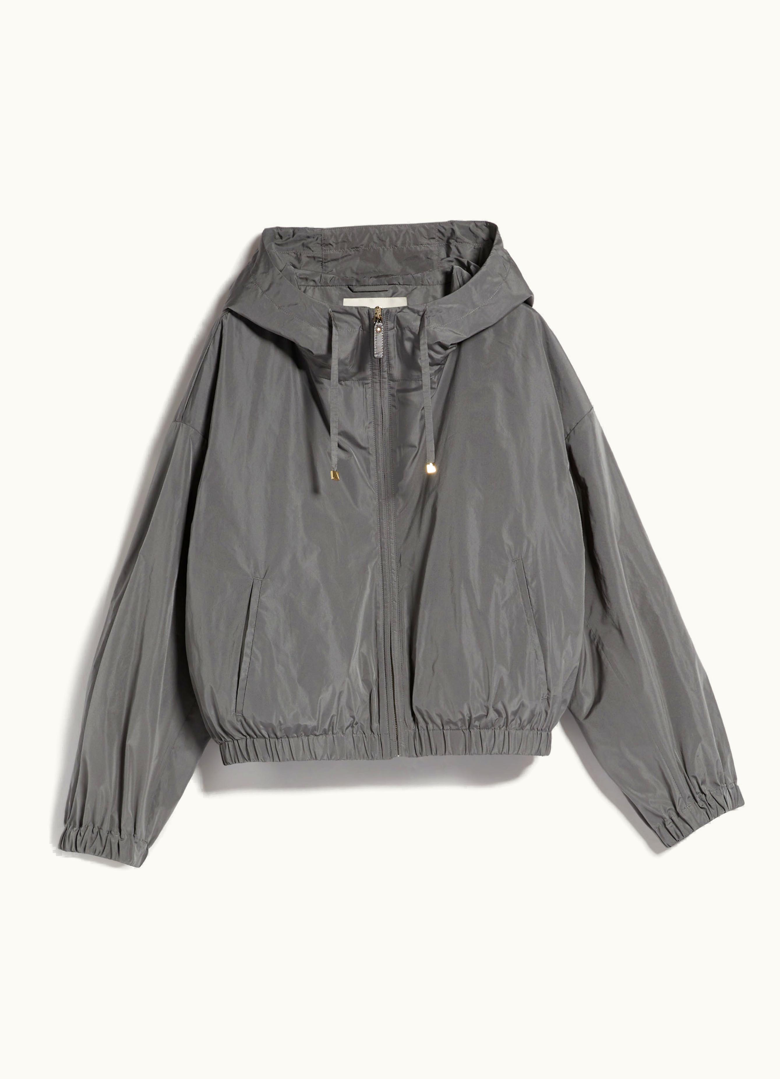 Max Mara Max Mara Short Parka In water-resistant Taffeta Medium Grey Taffci