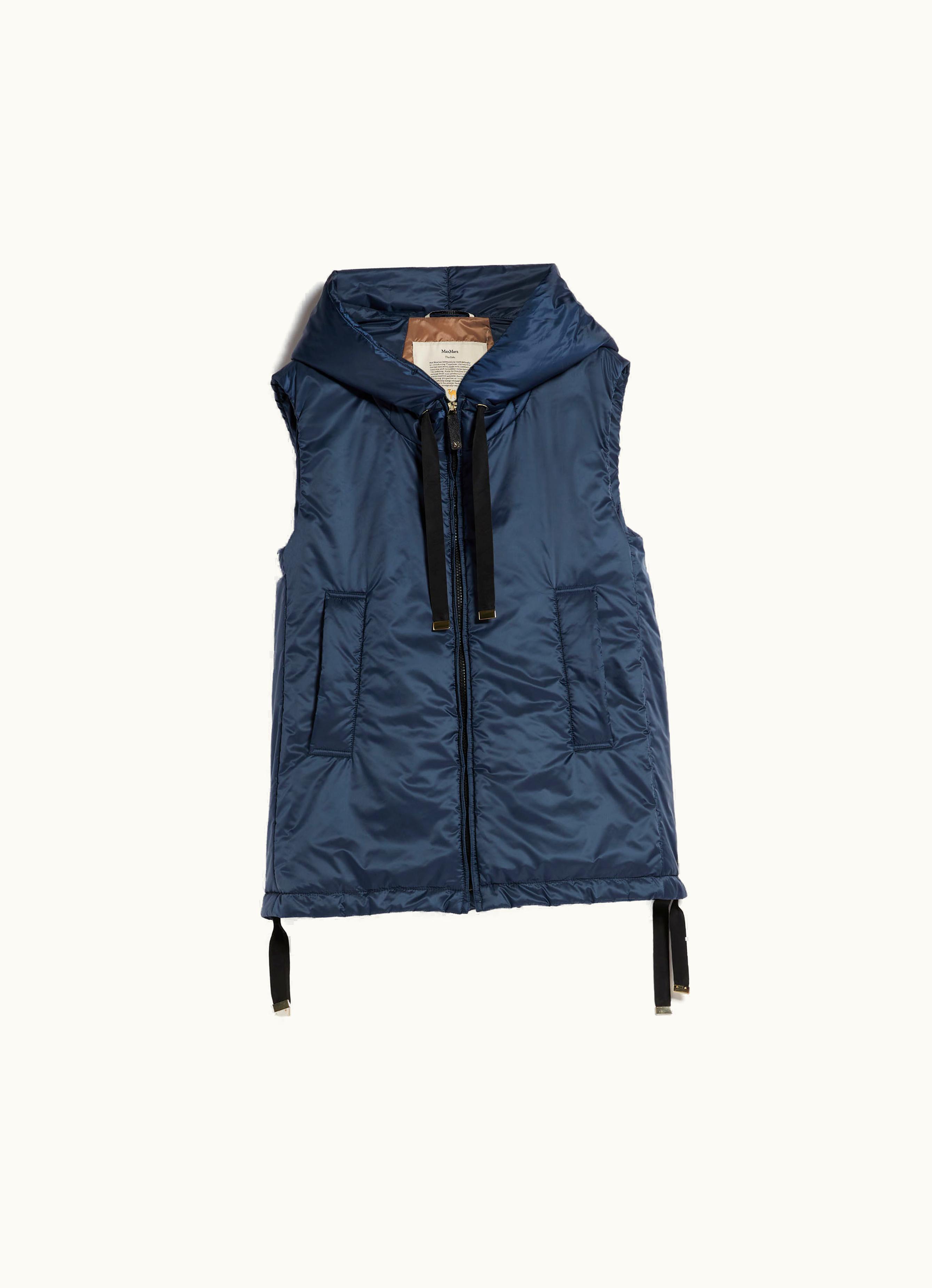 Max Mara Max Mara Water-resistant Technical Canvas Gilet Navy Greengo