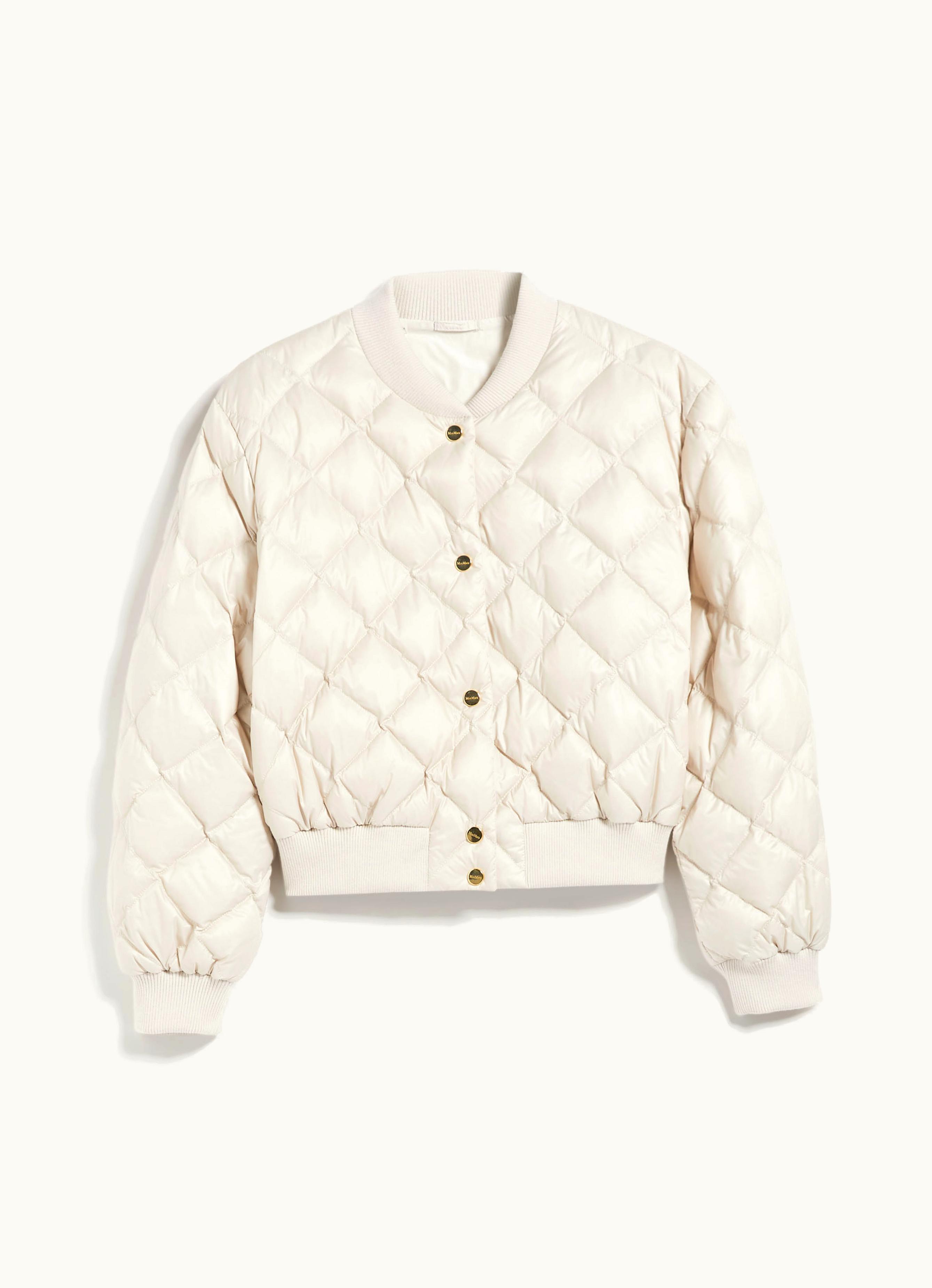 Max Mara Max Mara Reversible Bomber Jacket In water-resistant Canvas Sand Bsoft