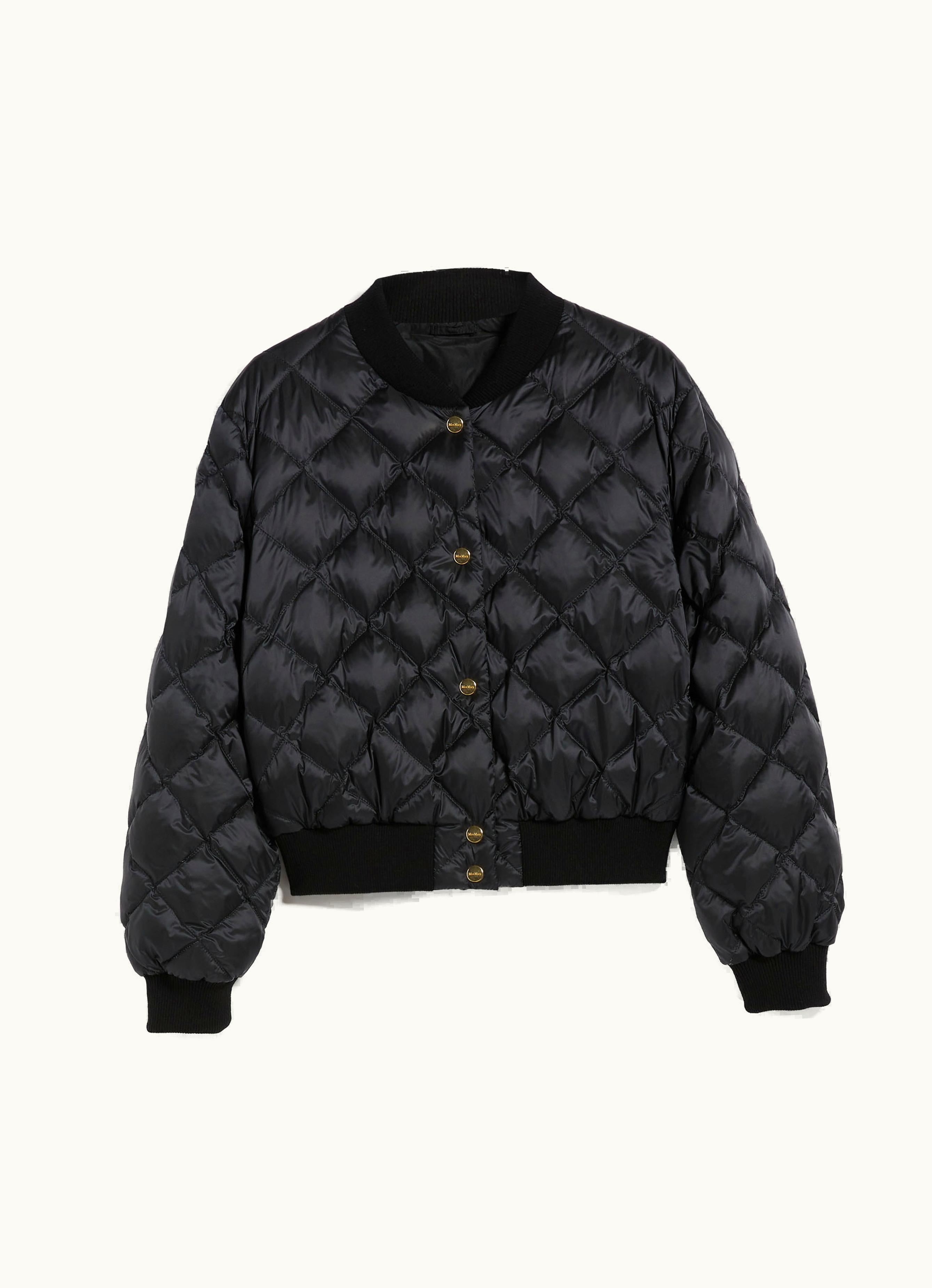 Max Mara Max Mara Reversible Bomber Jacket In water-resistant Canvas Black Bsoft