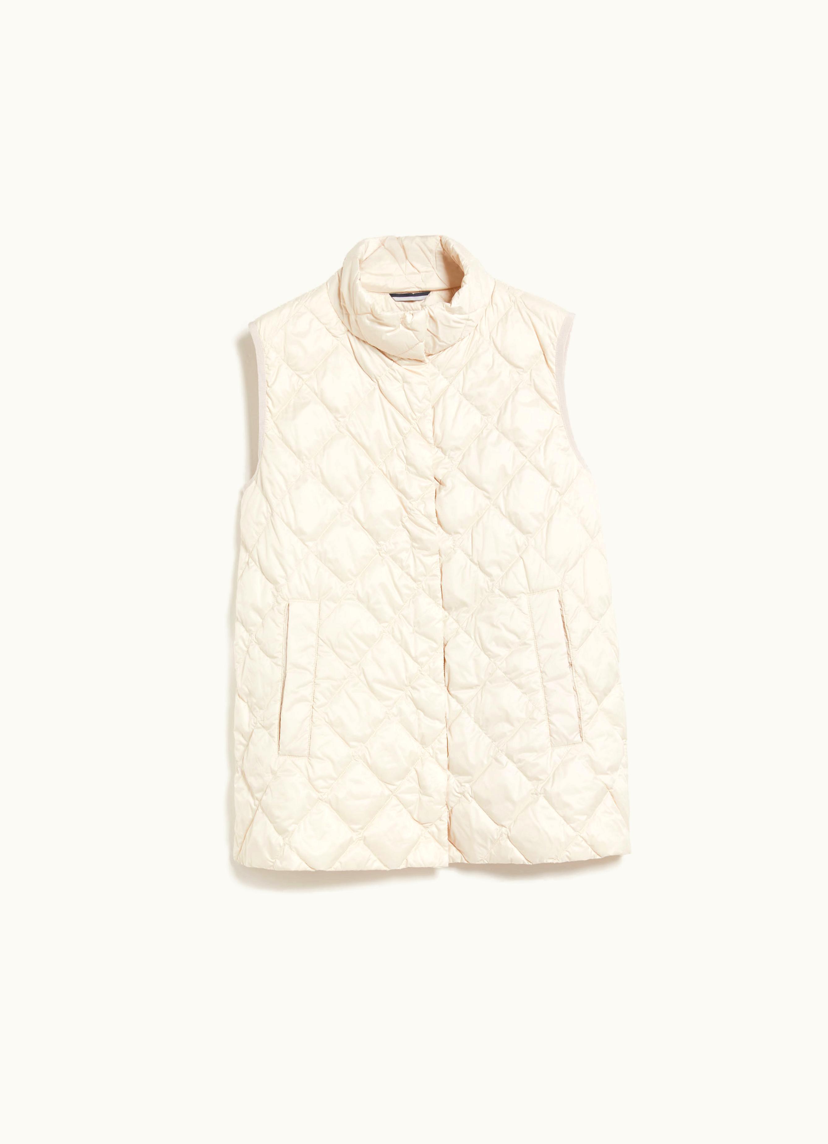 Max Mara Max Mara Water-repellent Quilted Fabric Gilet Ivory Balco