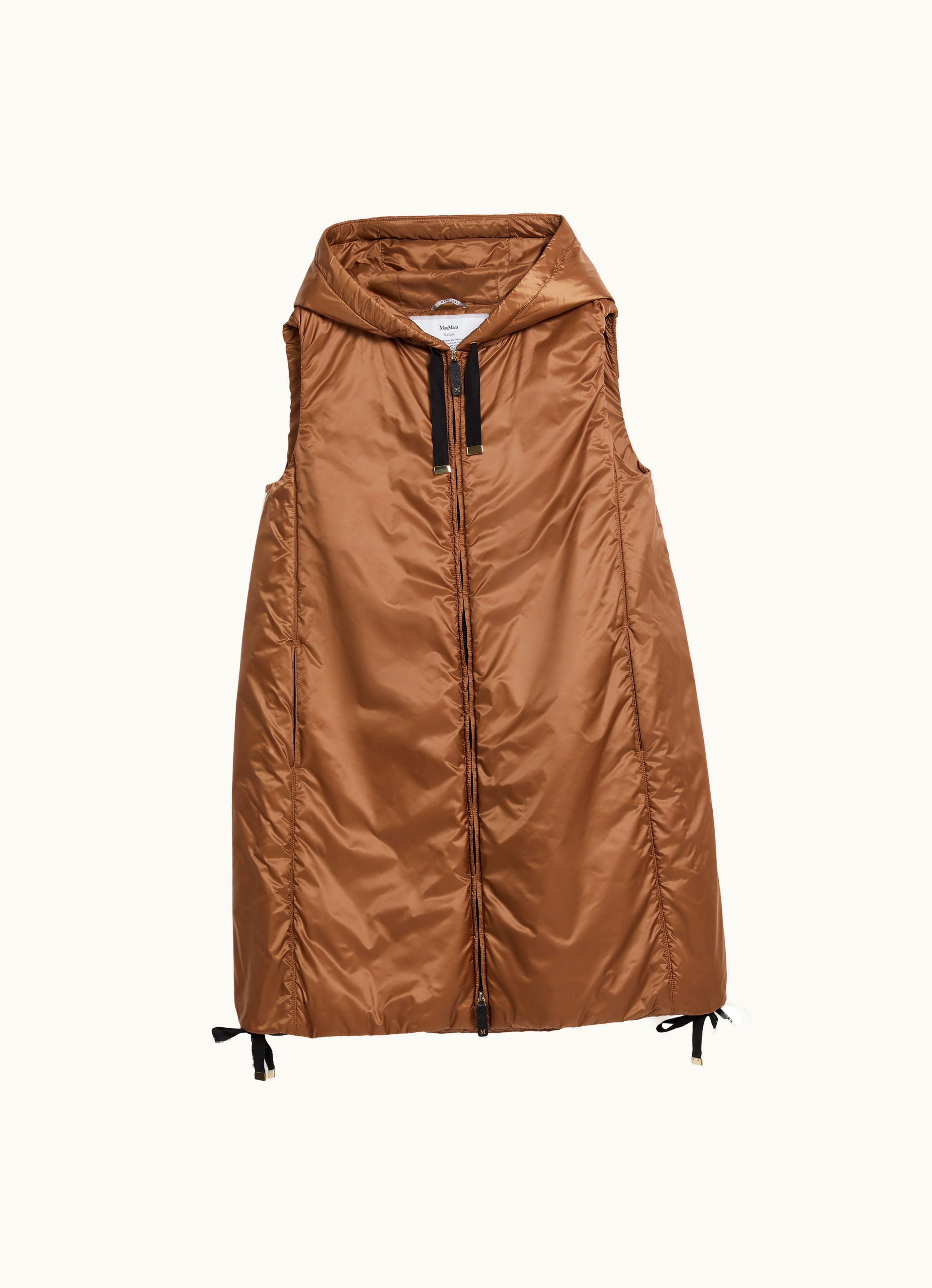 Max Mara Max Mara Water-resistant Technical Canvas Gilet Caramel Greengi