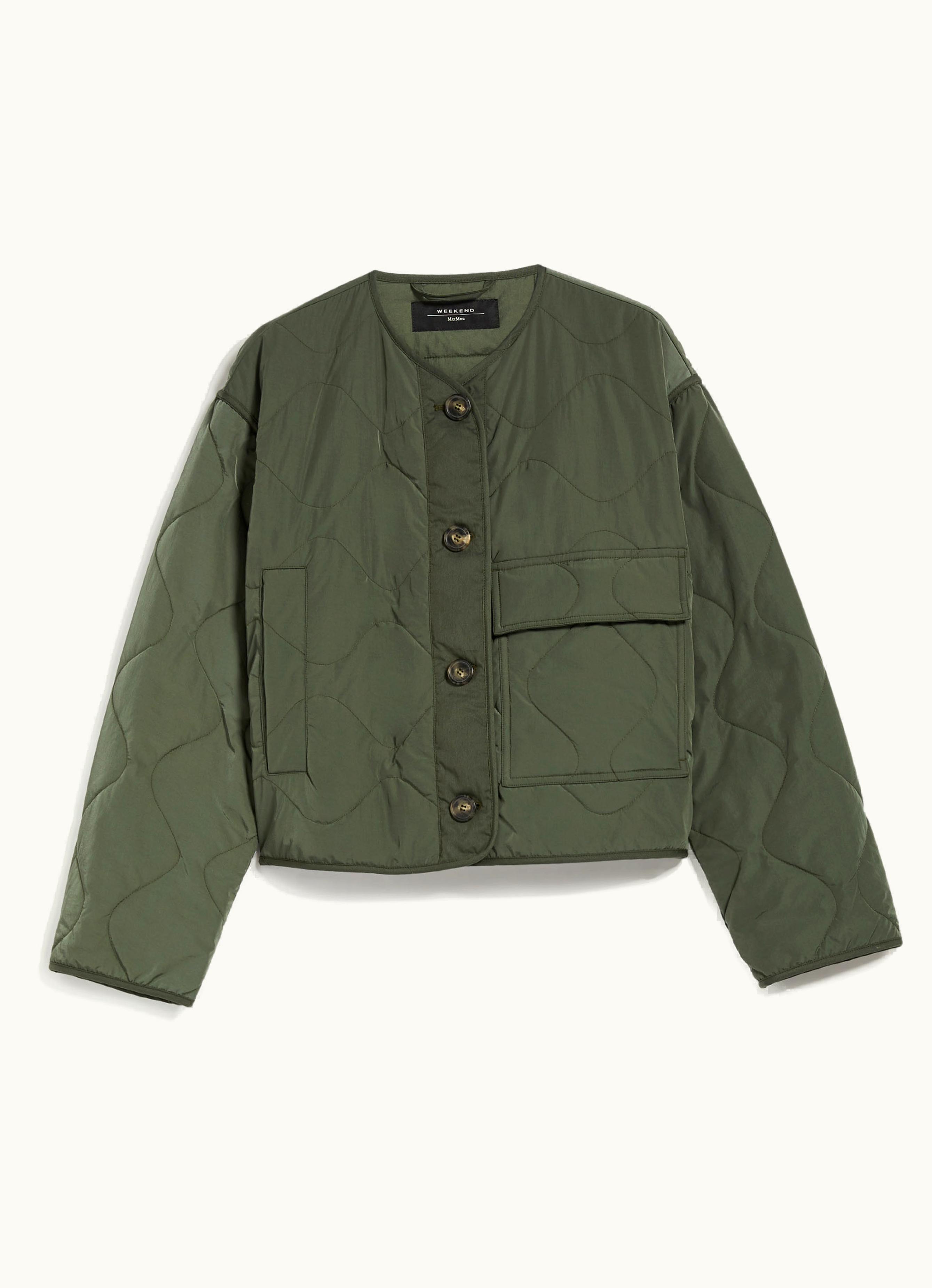 Max Mara Max Mara Water-repellent Fabric Quilted Jacket Kaki Umberta