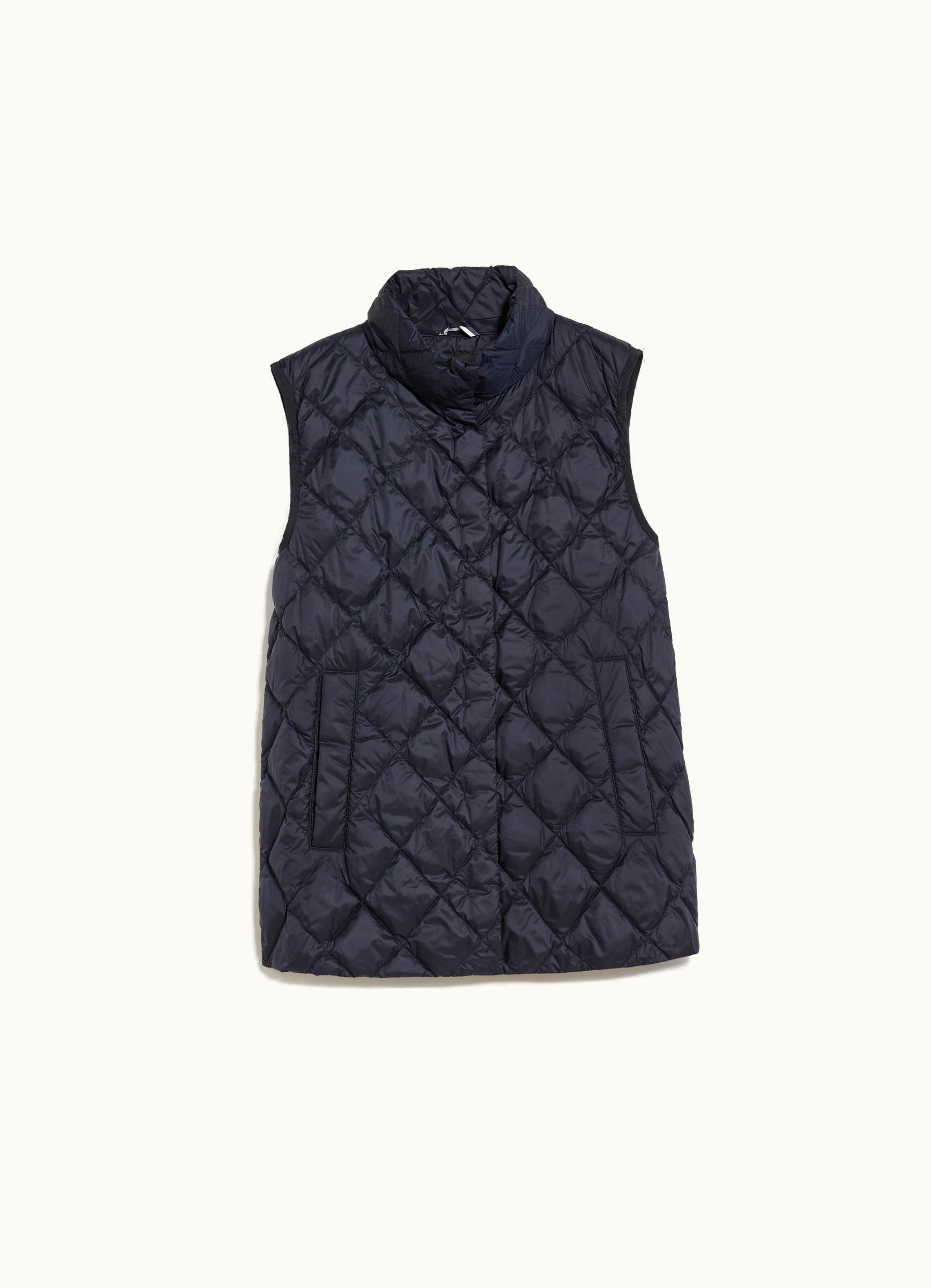 Max Mara Max Mara Water-repellent Quilted Fabric Gilet Navy Balco