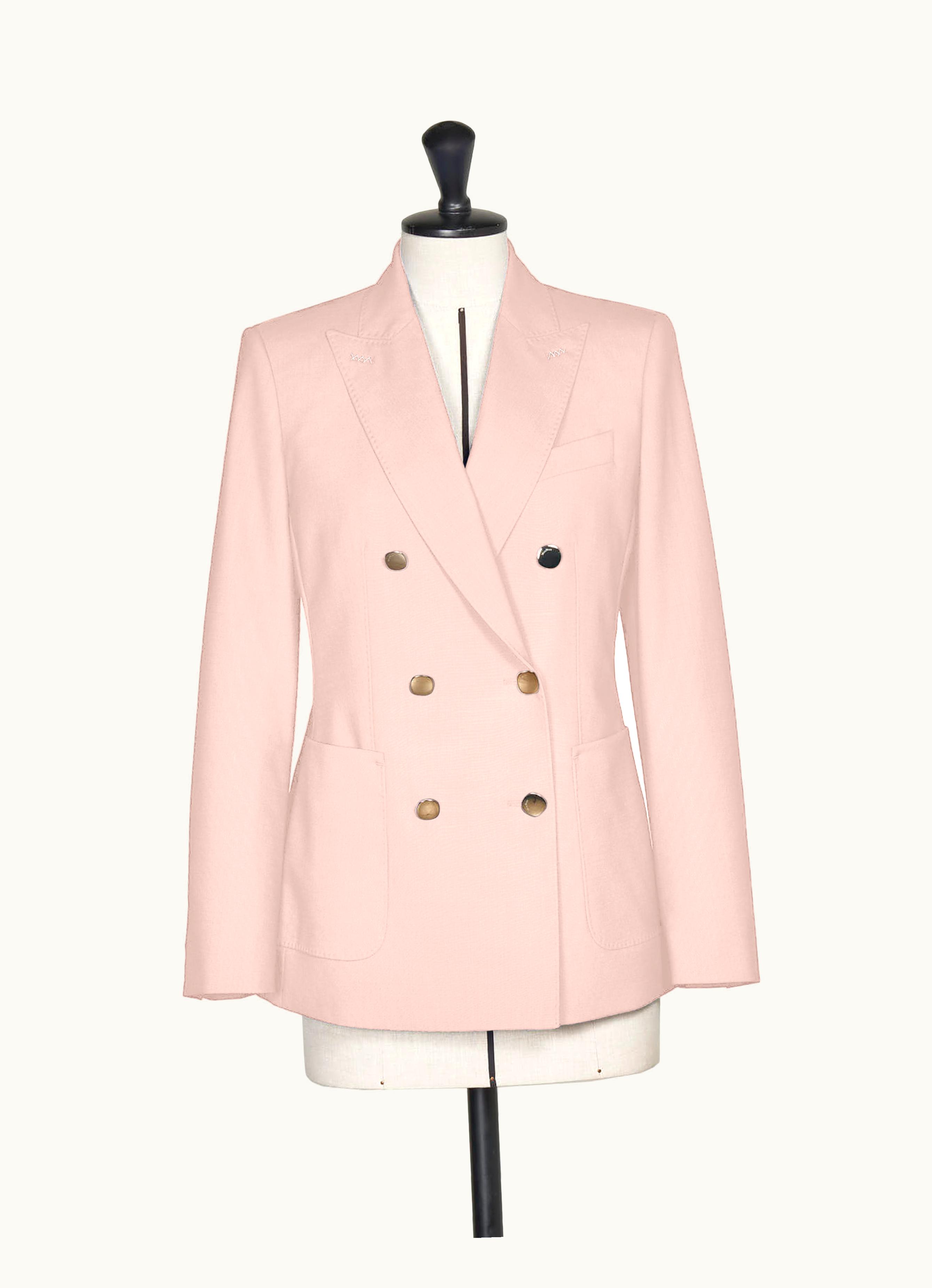 Max Mara Max Mara Wool And Mohair double-breasted Blazer Pink Favola
