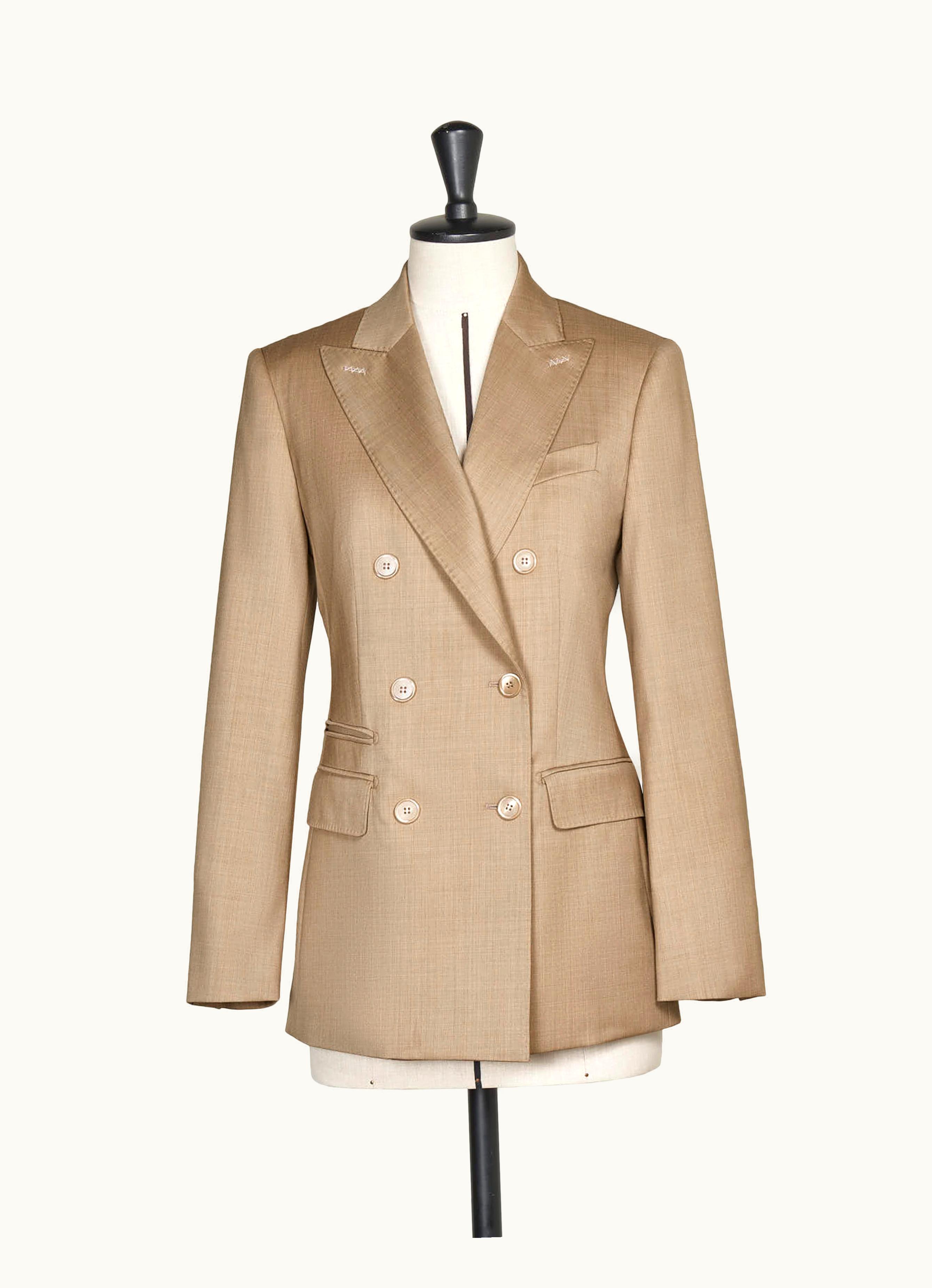 Max Mara Max Mara Blazer In Melangé Wool Twill Sand Nandina