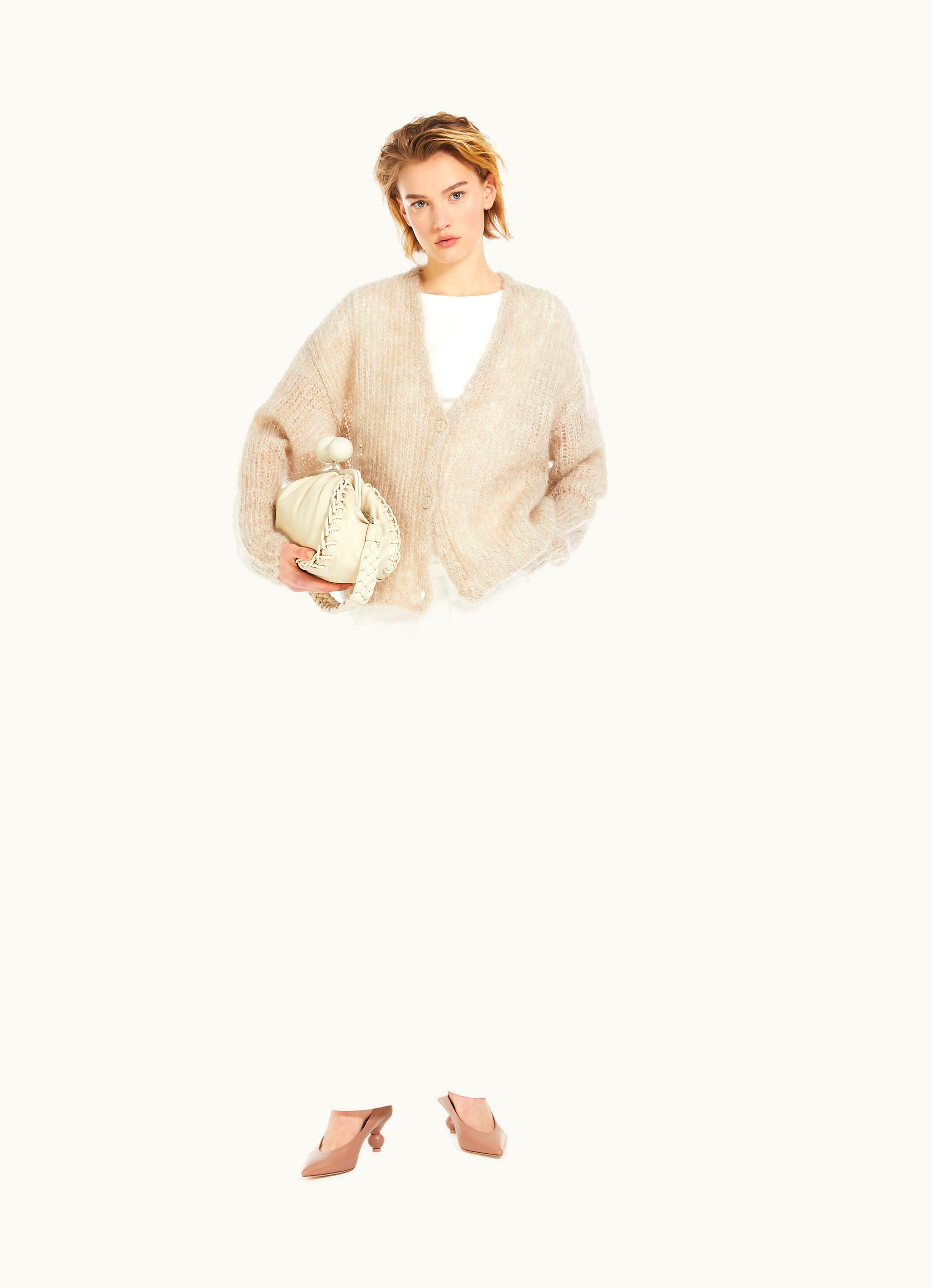 Max Mara Max Mara Medium Leather Pasticcino Bag Ivory Lecito