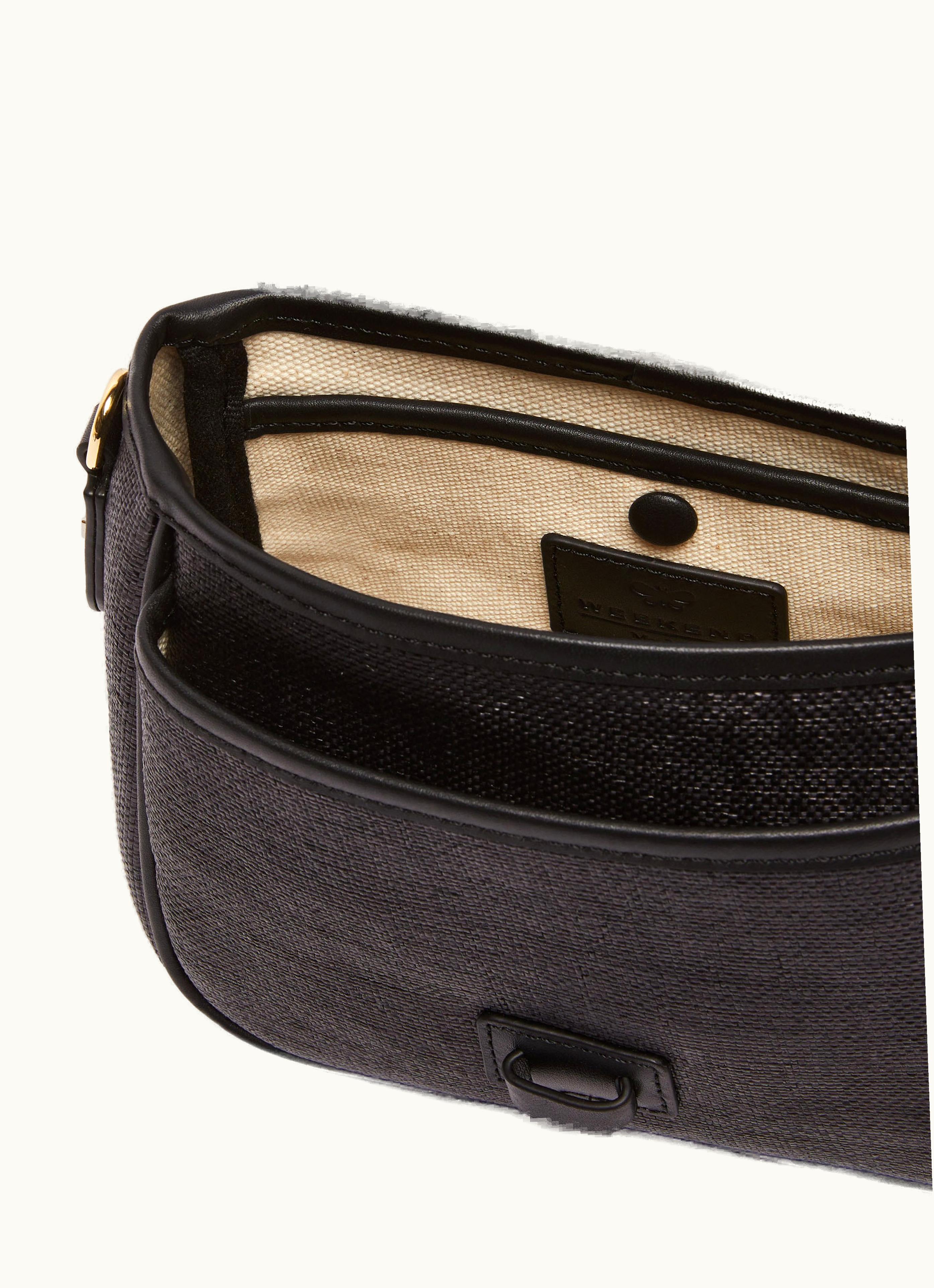 Max Mara Max Mara Raffia-look Crossbody Bag Black Dany