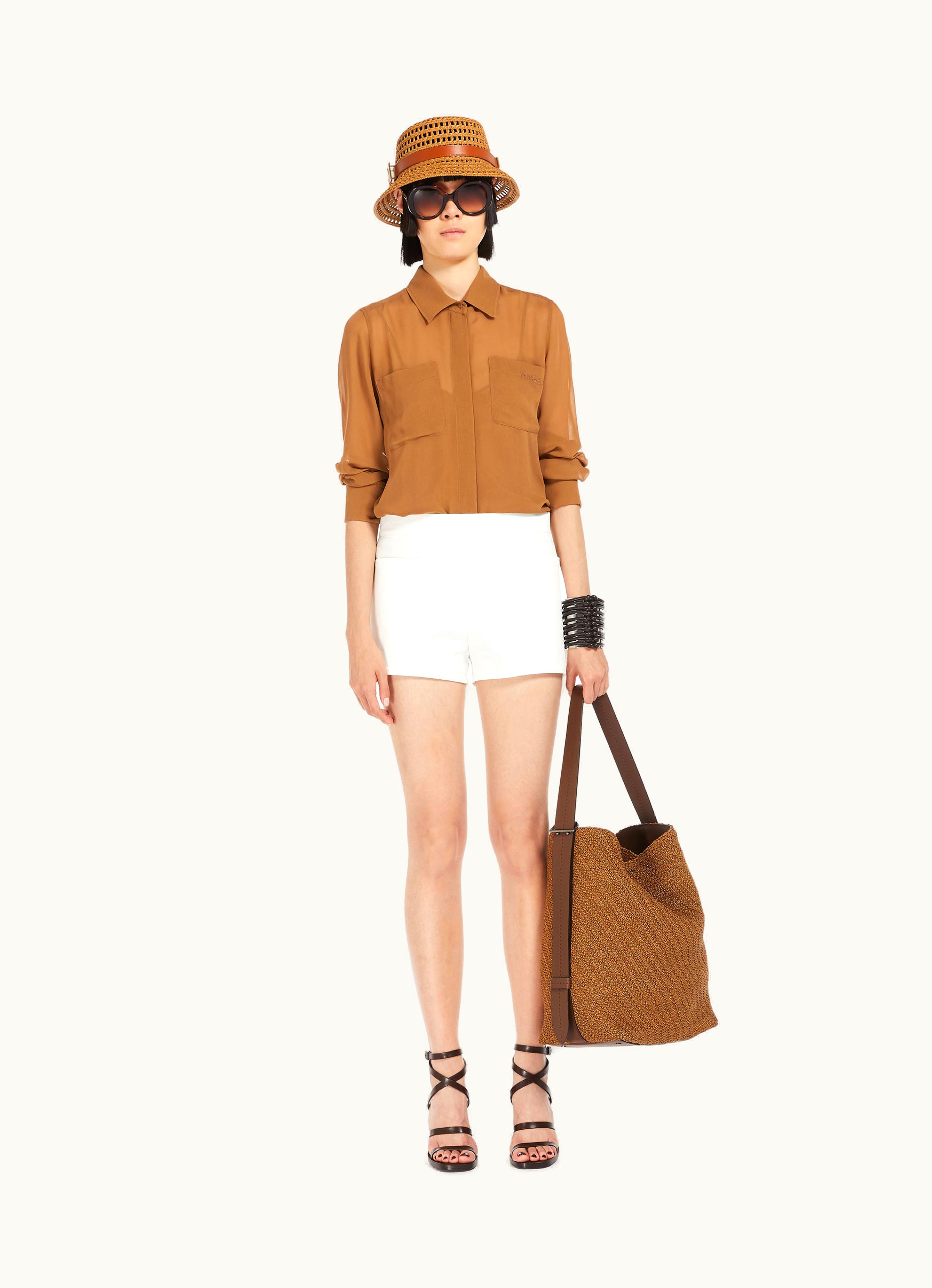 Max Mara Max Mara Crochet Medium Archetipo Shopping Bag Tobacco Archetipo7