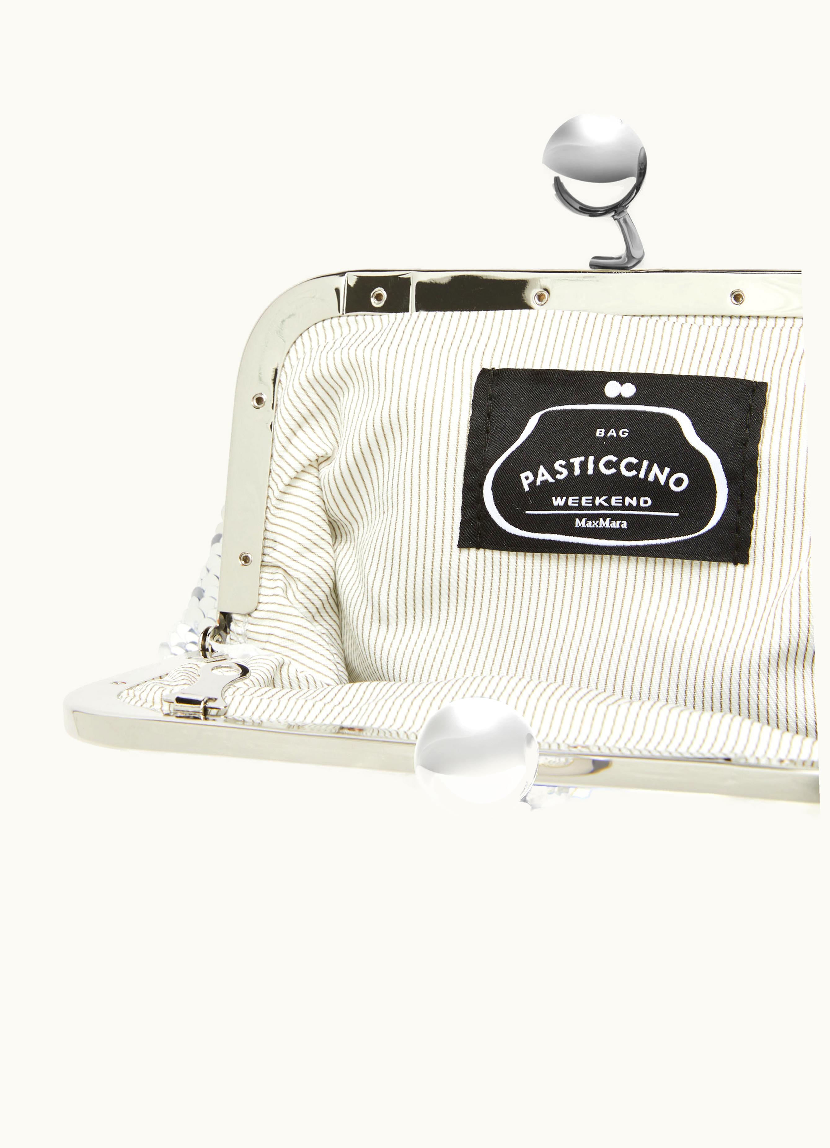 Max Mara Max Mara Small Sequinned Pasticcino Bag Silver Egadi