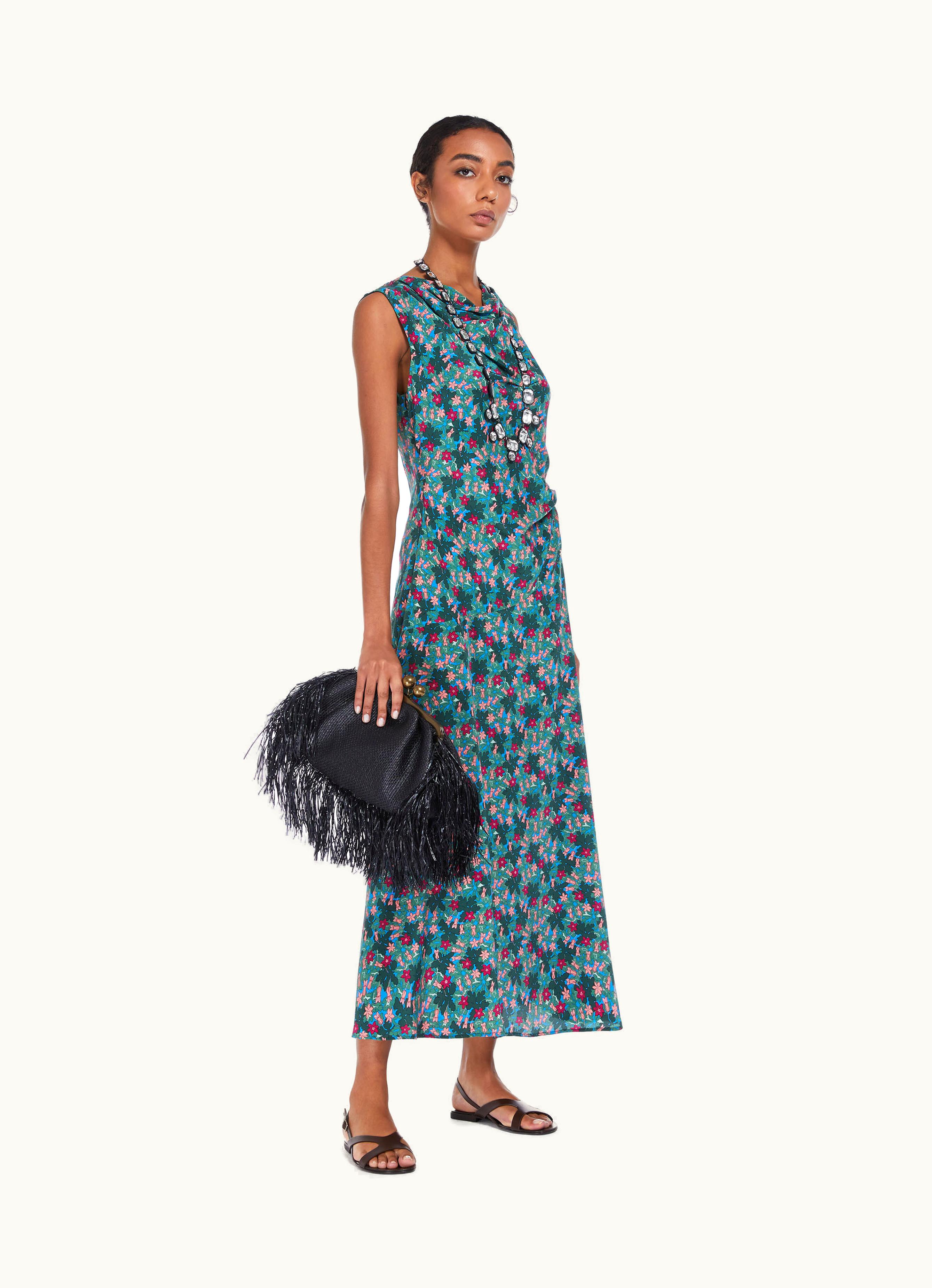 Max Mara Max Mara Medium Fringed raffia-look Pasticcino Bag Black Belford