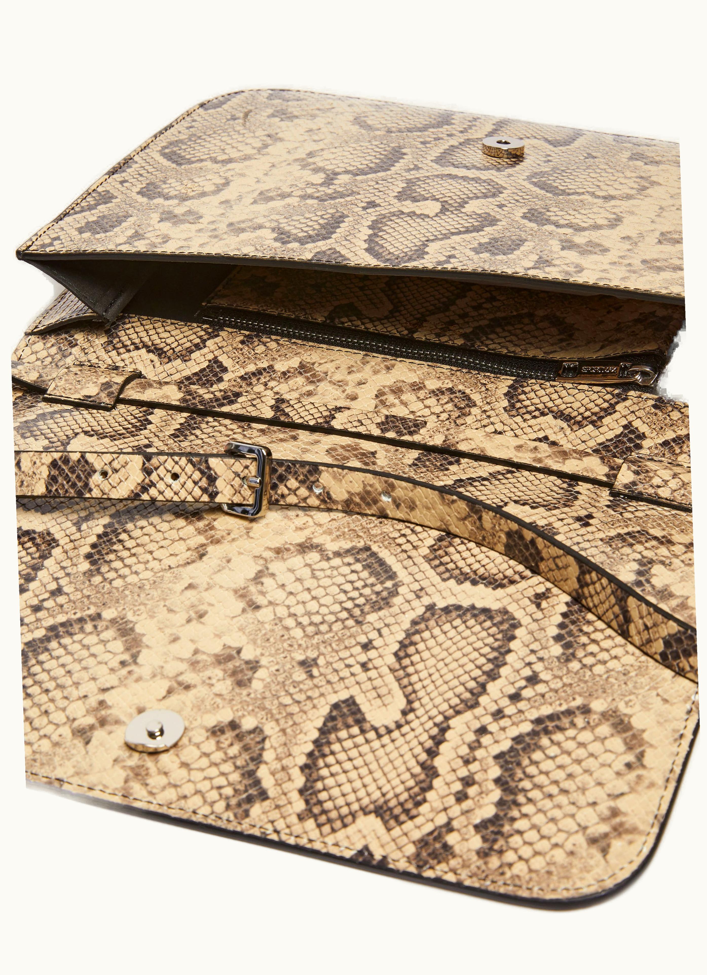 Max Mara Max Mara Medium Envelope Bag With Python Print Natural Liana