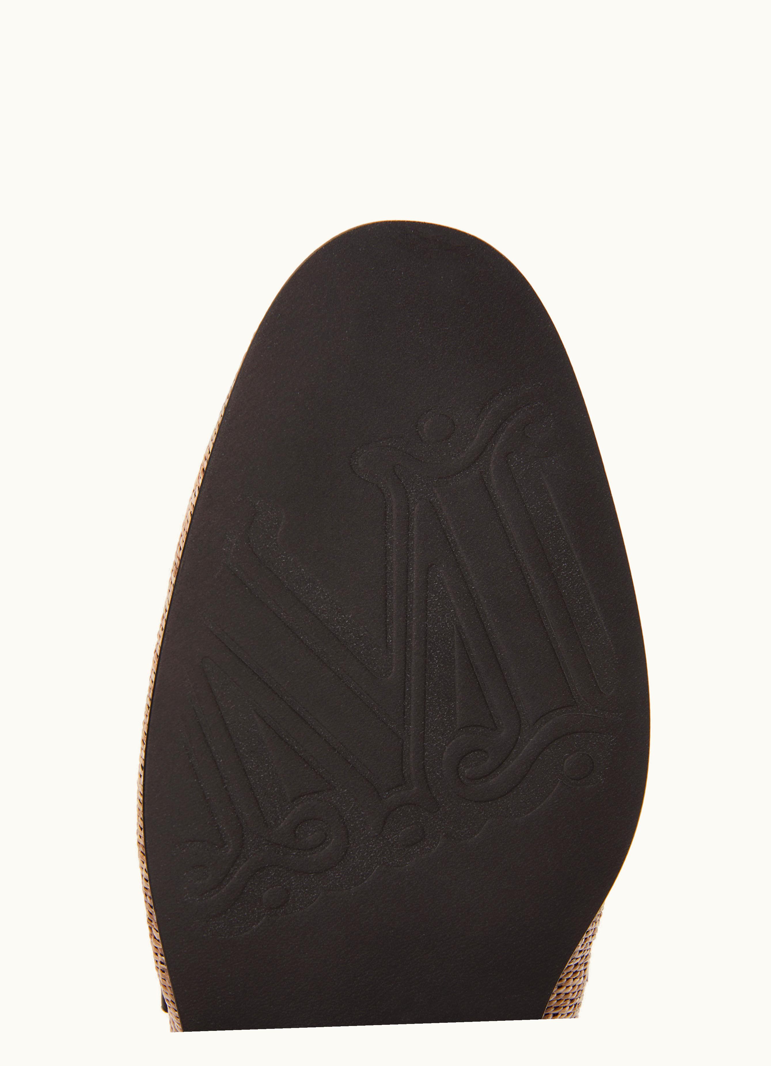 Max Mara Max Mara Raffia-effect Fabric Penny Loafers Clay Liziapv