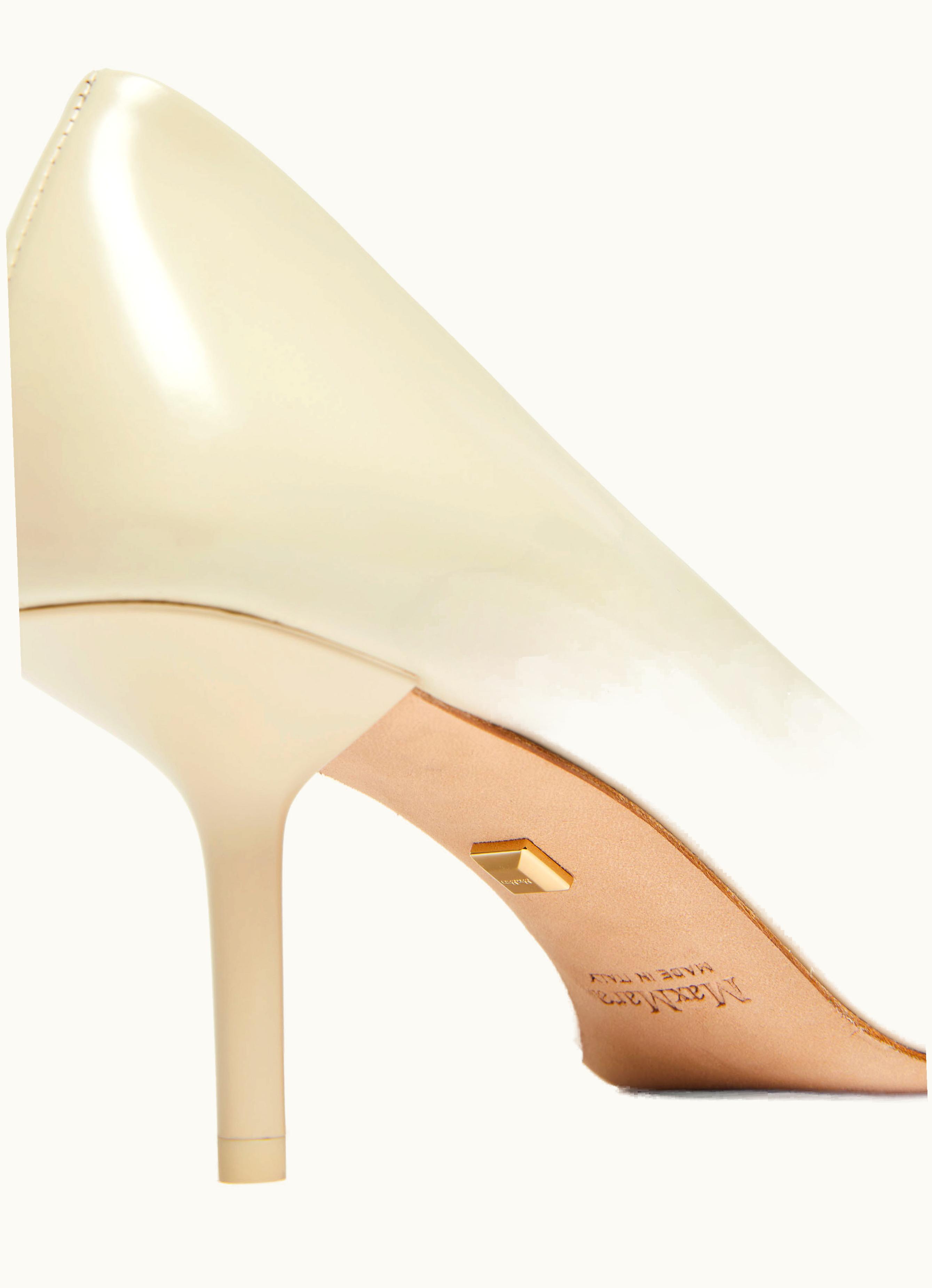 Max Mara Max Mara Leather Court Shoes Ivory MMpump