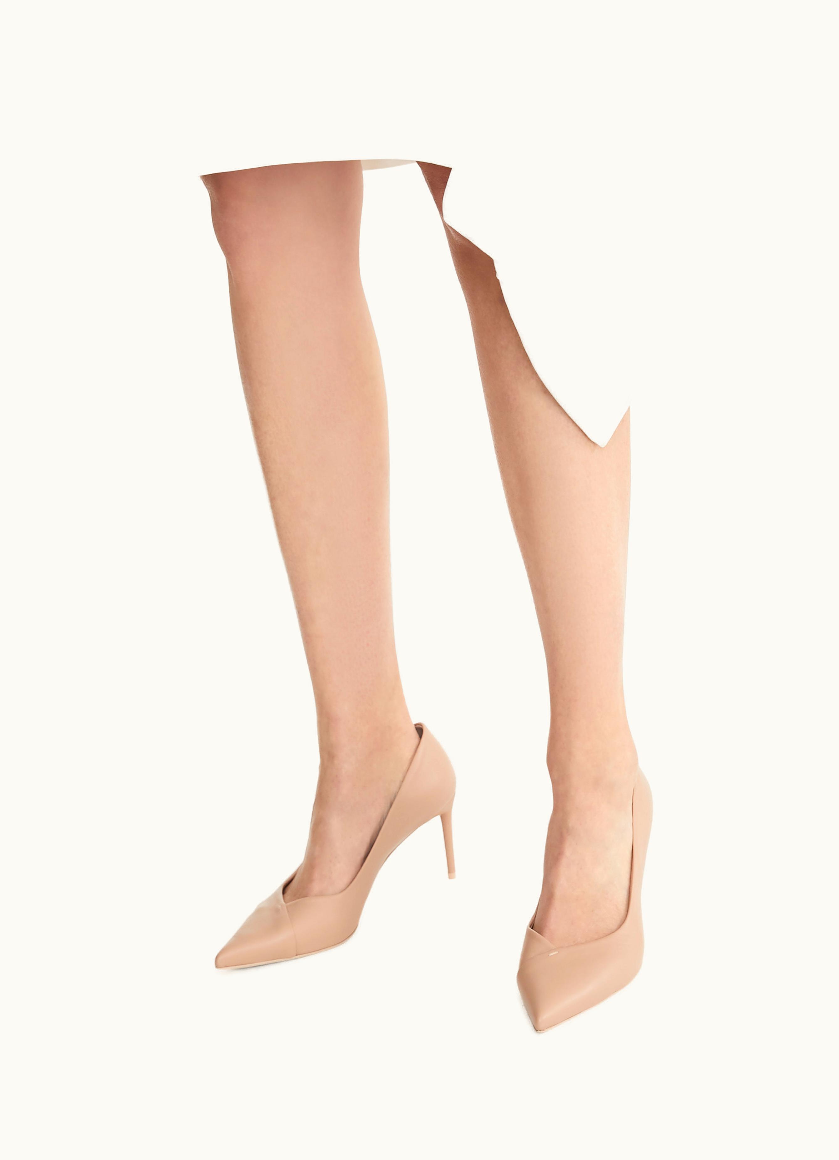 Max Mara Max Mara Nappa Leather Court Shoes Powder Phyllis