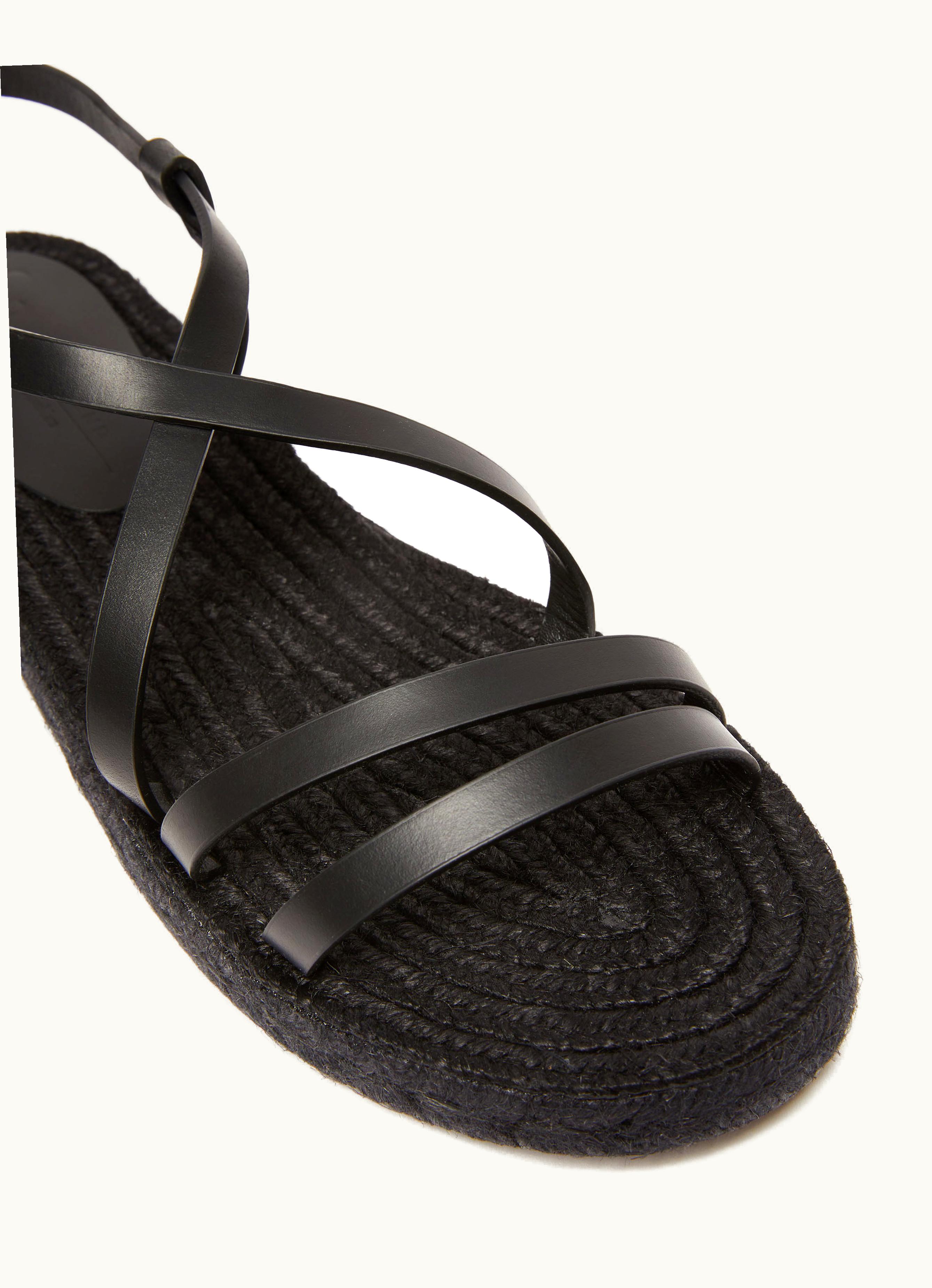 Max Mara Max Mara Leather Sandals Black Pilard2