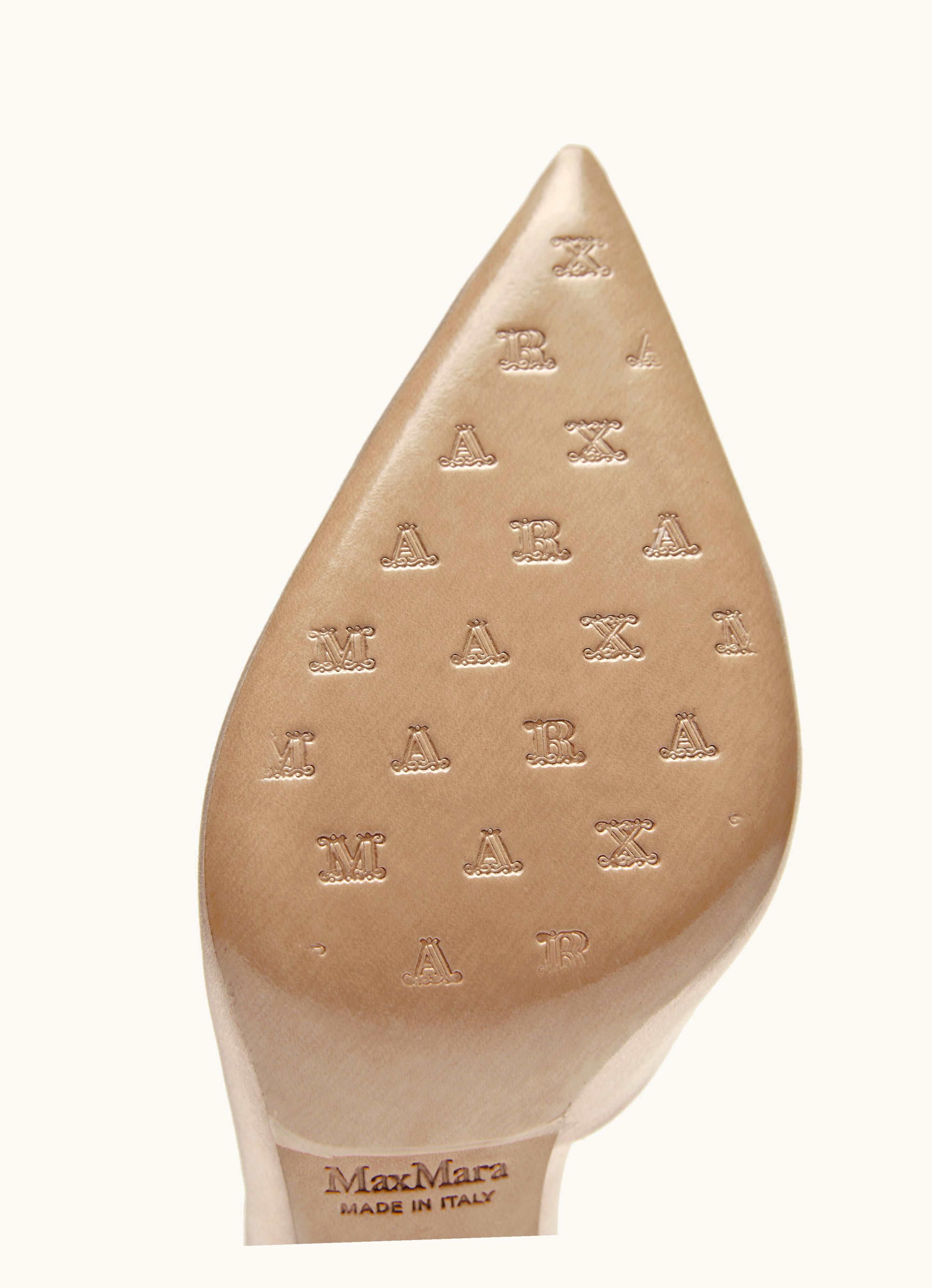 Max Mara Max Mara Satin Court Shoes With Crystals Beige Pumpcrystal80