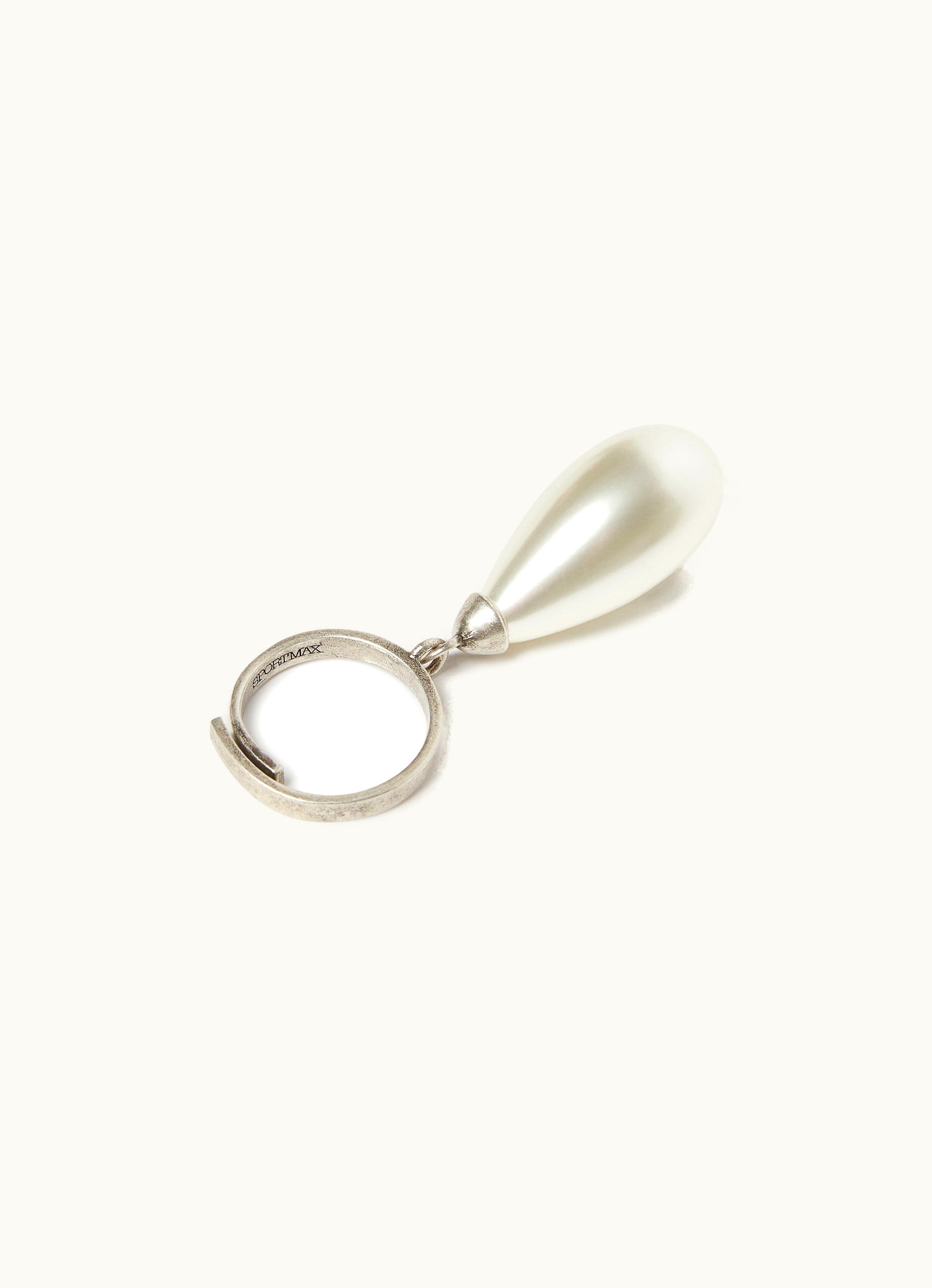 Max Mara Max Mara Ring With Mobile Bead Silver Valdai