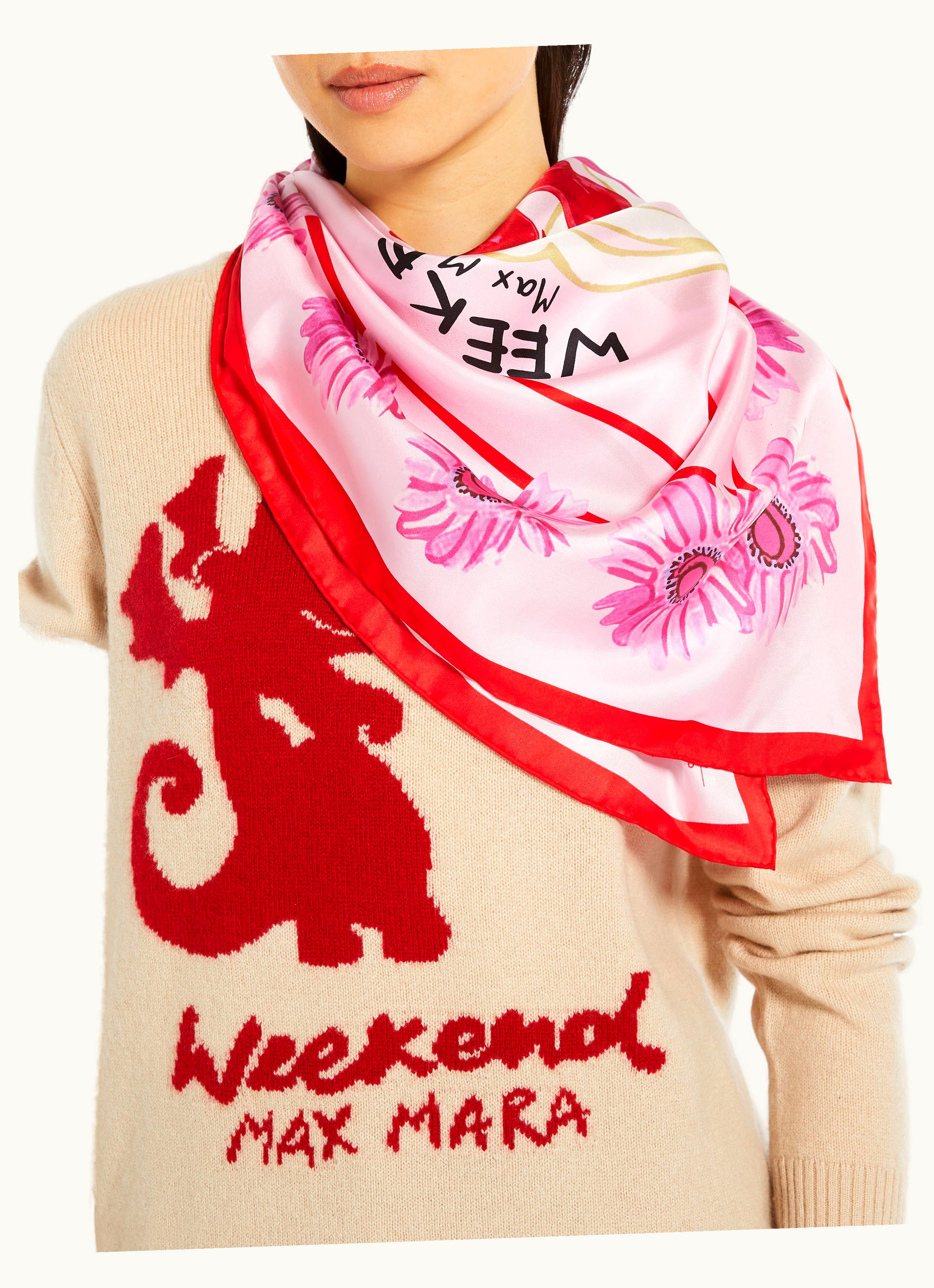 Max Mara Max Mara Silk Twill Scarf Antique Rose Onesto