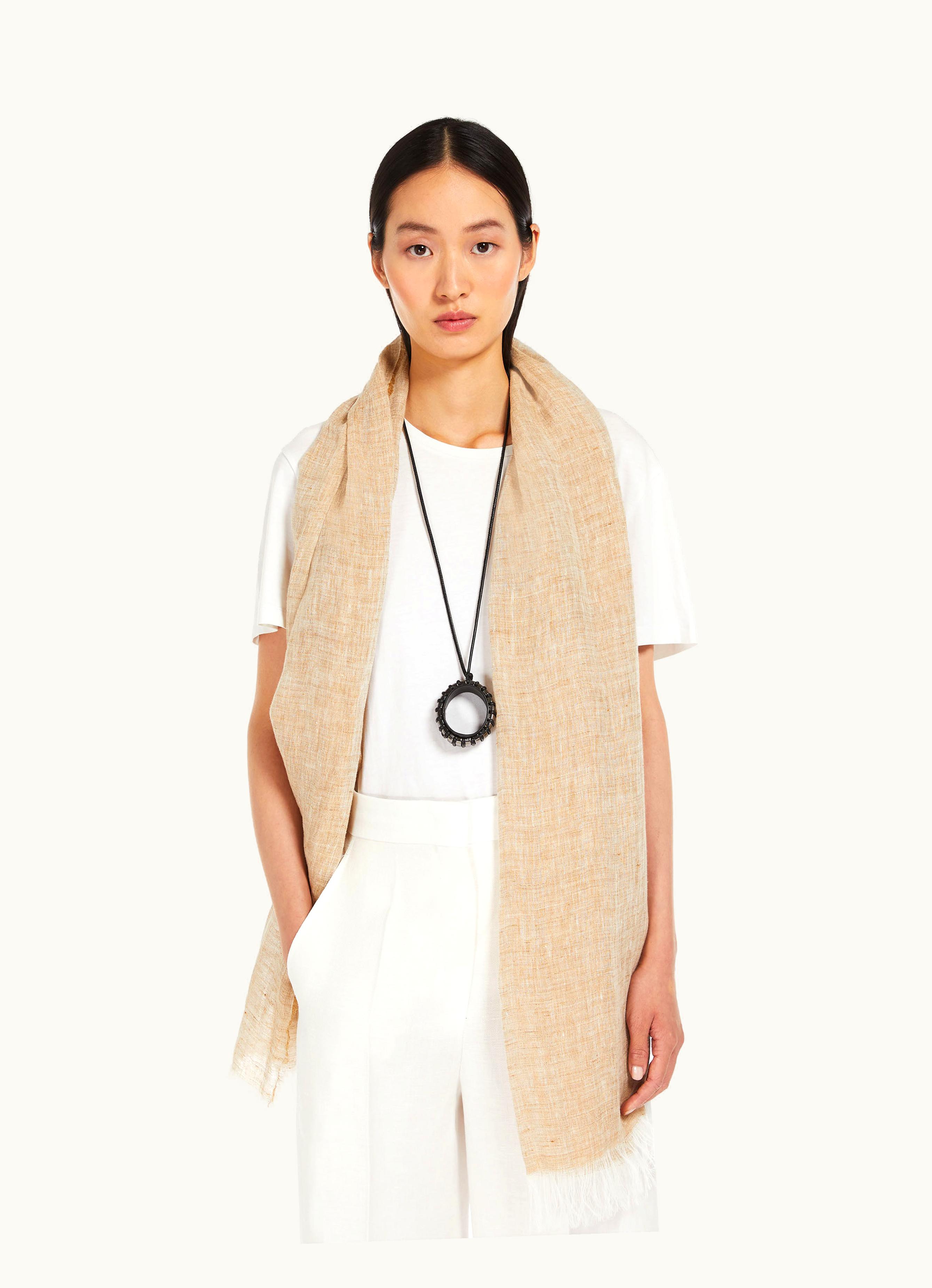 Max Mara Max Mara Linen Stole Clay Alfredo