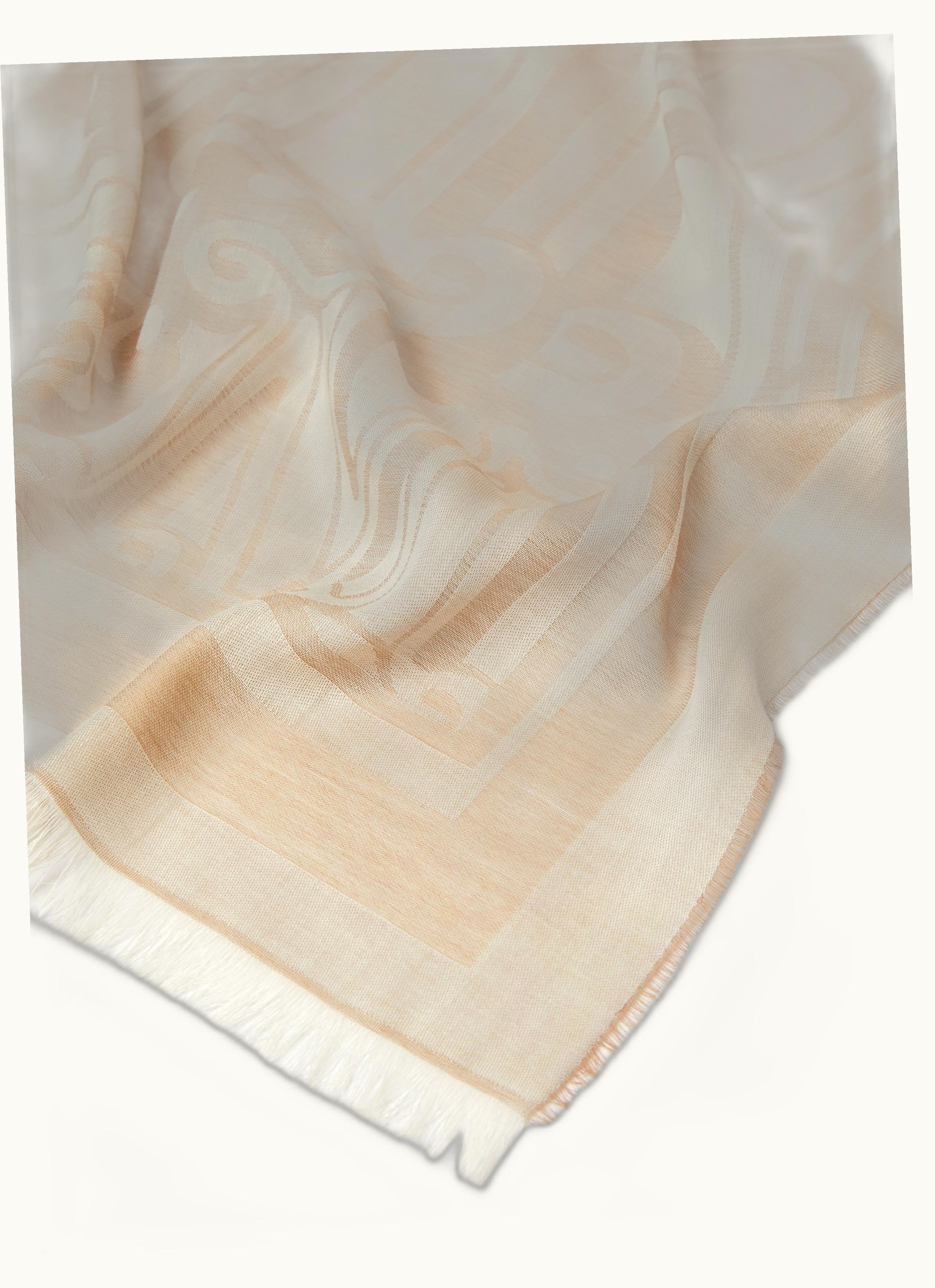 Max Mara Max Mara Wool Cotton And Silk Stole Turtledove Messina