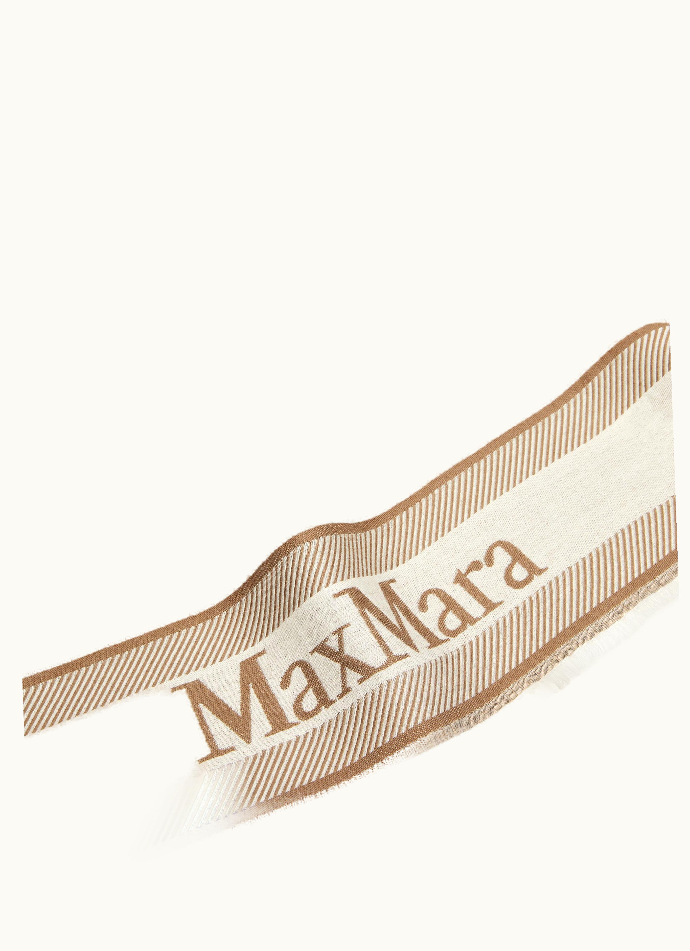 Max Mara Max Mara Wool Silk And Cashmere Shawl Beige Molveno