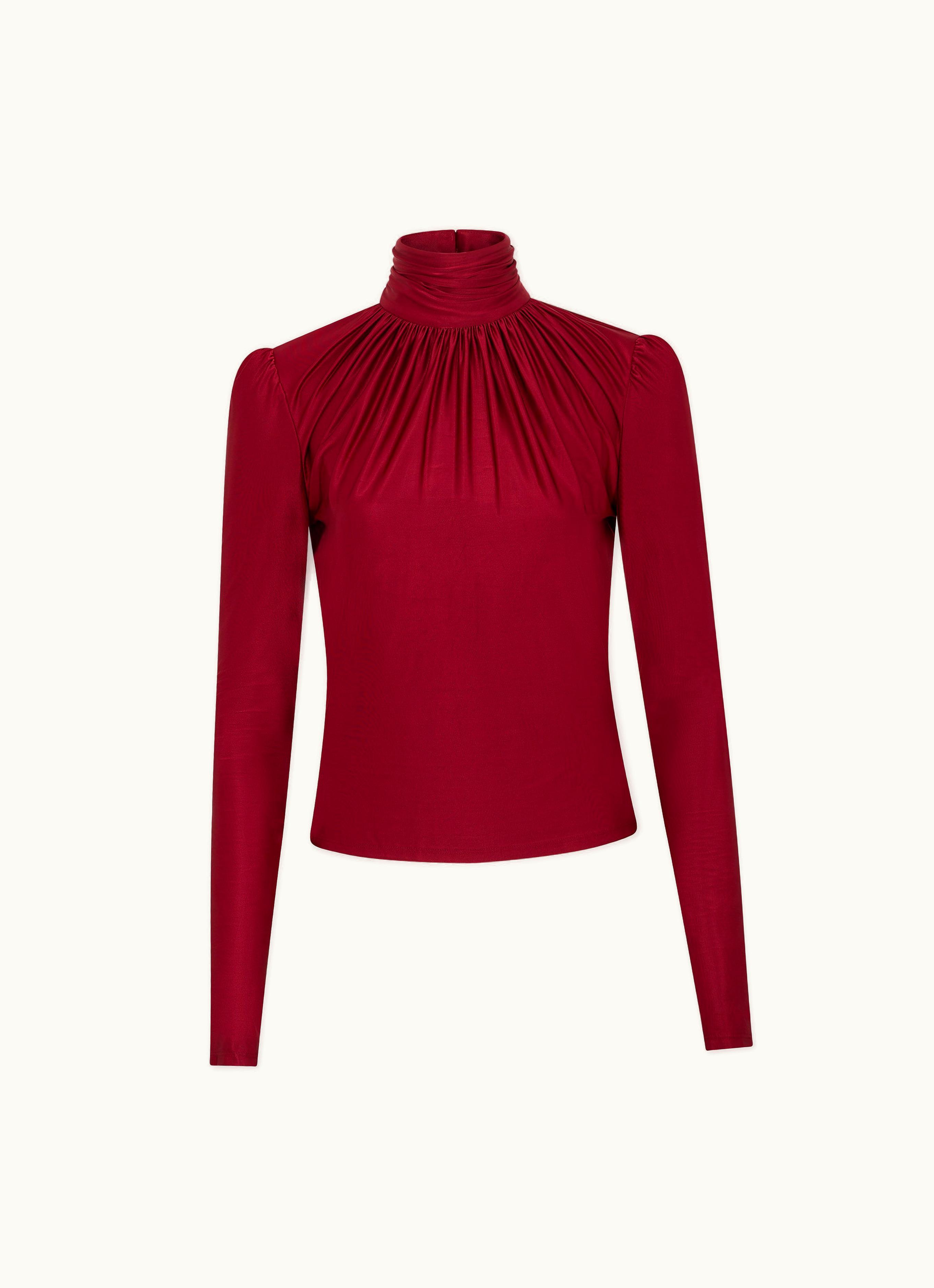 Rabanne Rabanne Draped Ruby Turtleneck
