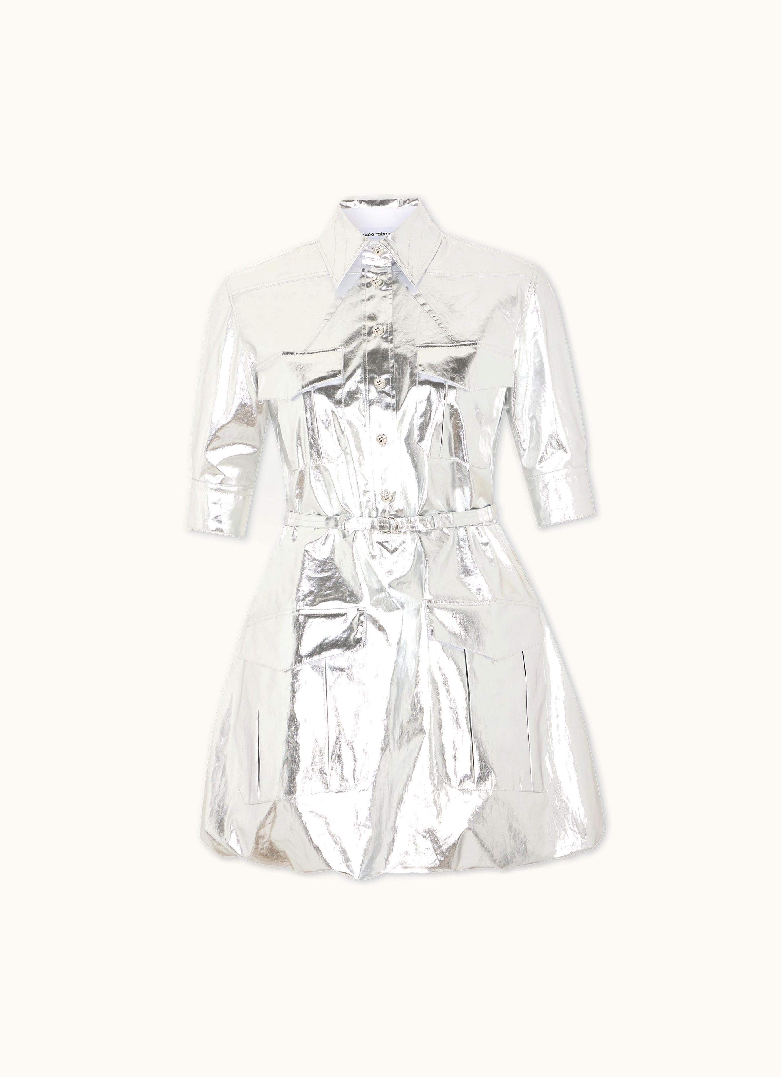 Rabanne Rabanne Mini Metallic Dress With Pockets