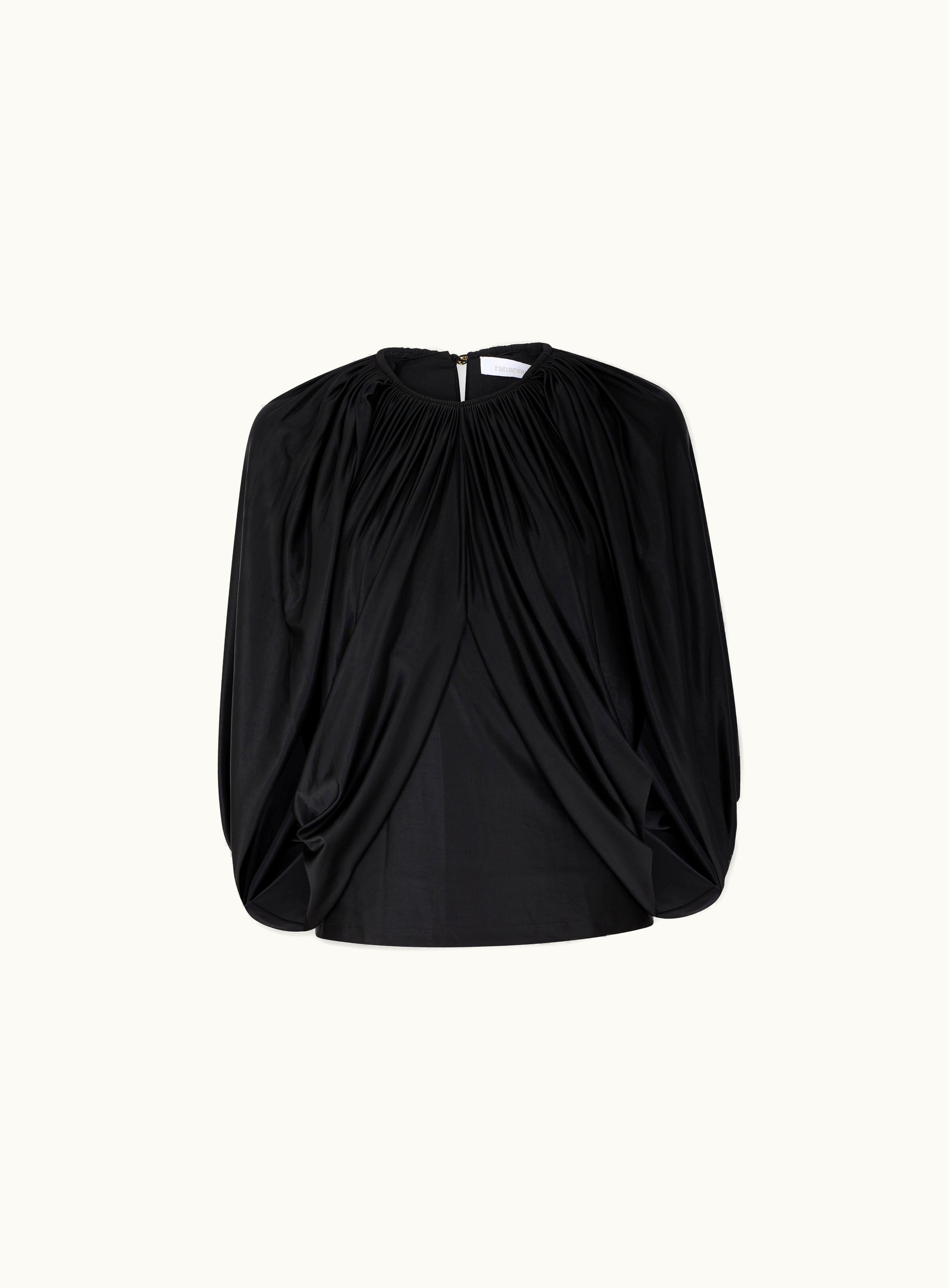 Rabanne Rabanne Black Top With Draping Details