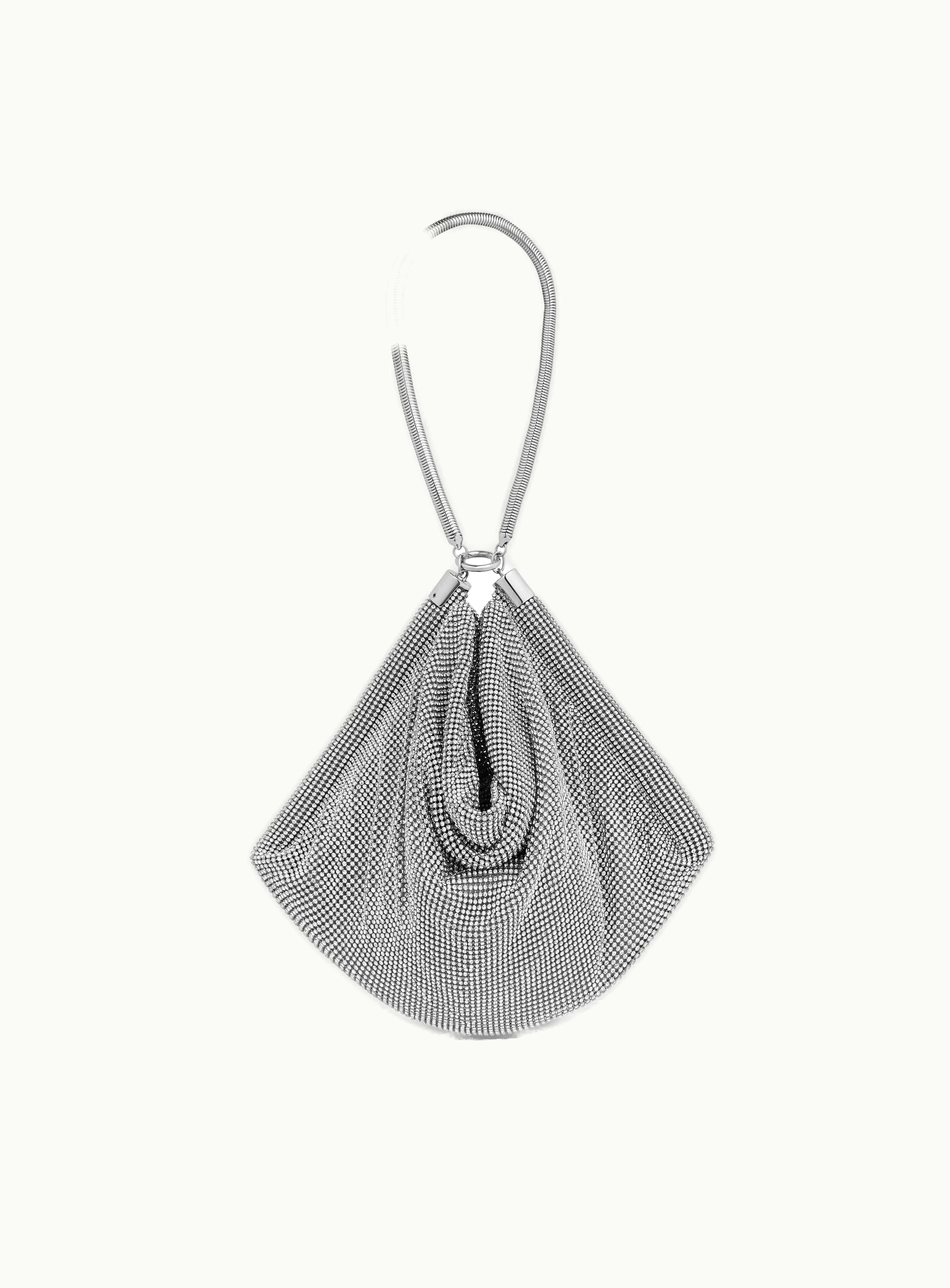 Rabanne Rabanne Silver Chainmail Pocket Bag With Crystal Details