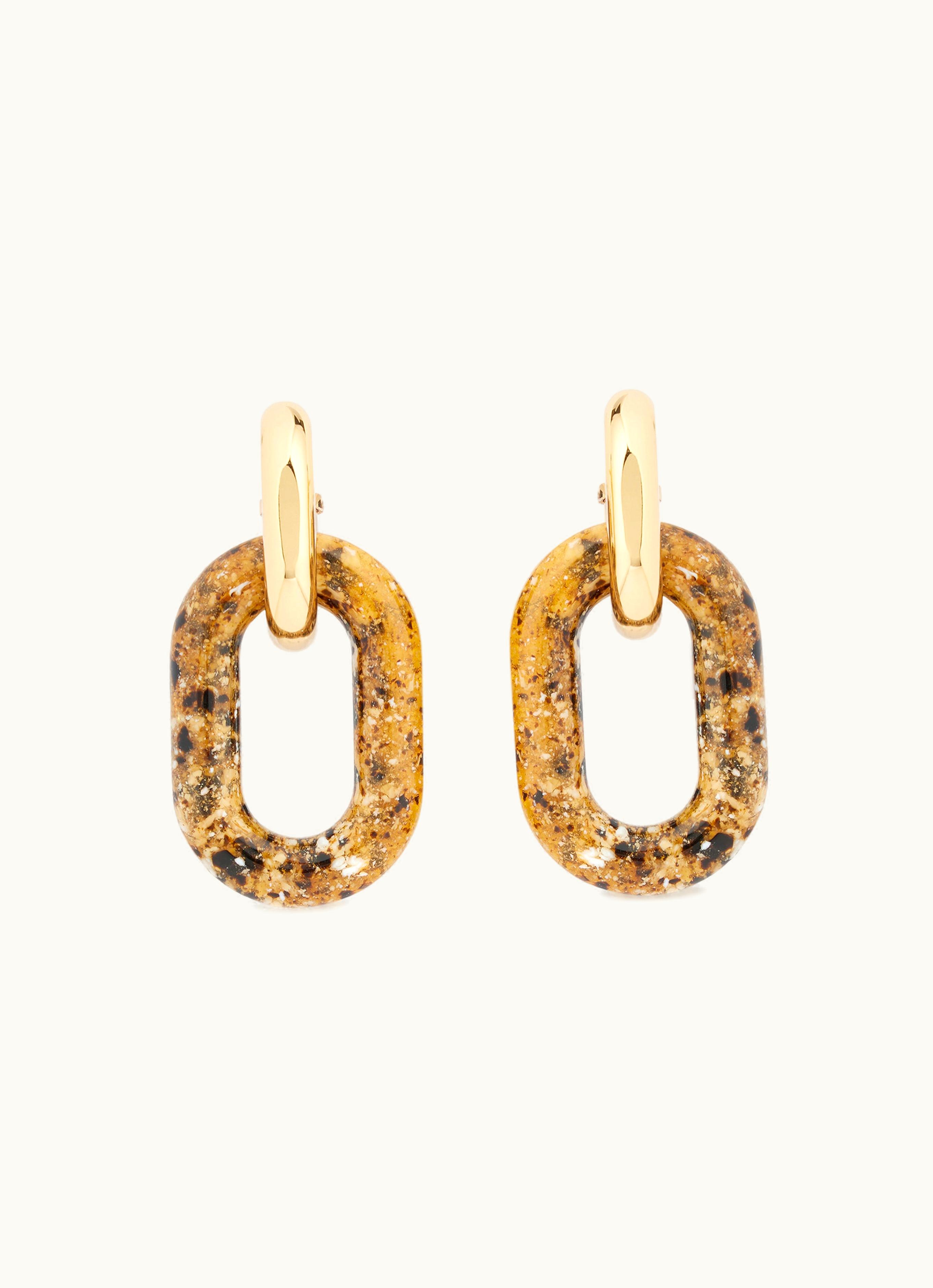 Rabanne Rabanne Bicolored Sahara XL Link Double Earrings