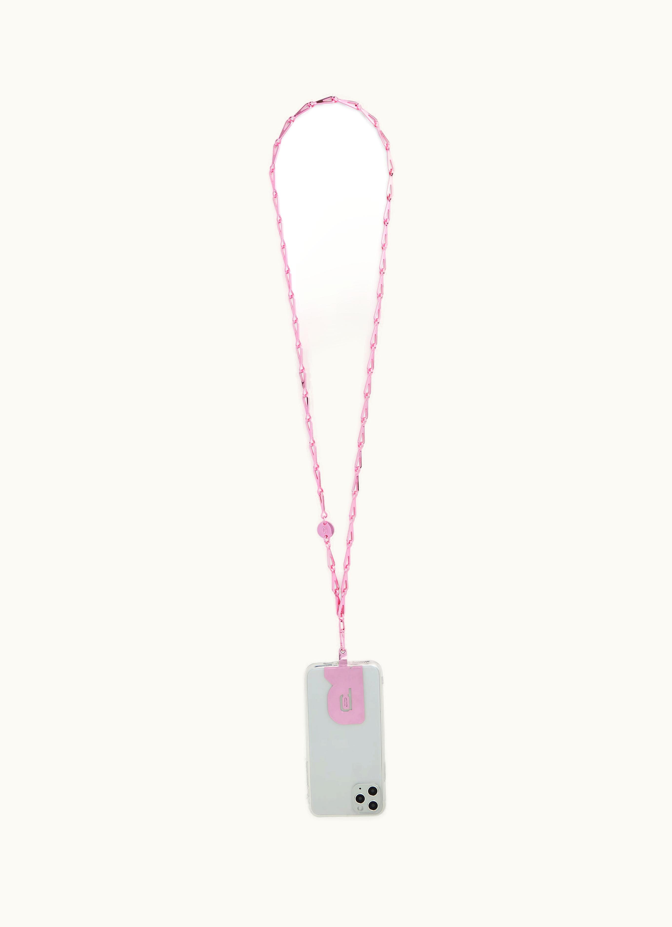 Rabanne Rabanne Metallic Pink Crossbody Phone Chain