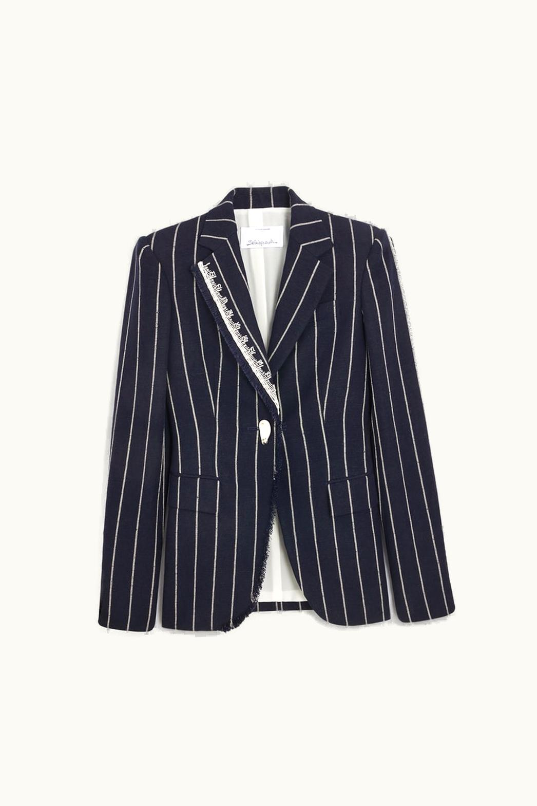 Schiaparelli Schiaparelli Veste Tailleur Rayures Mètre Ruban