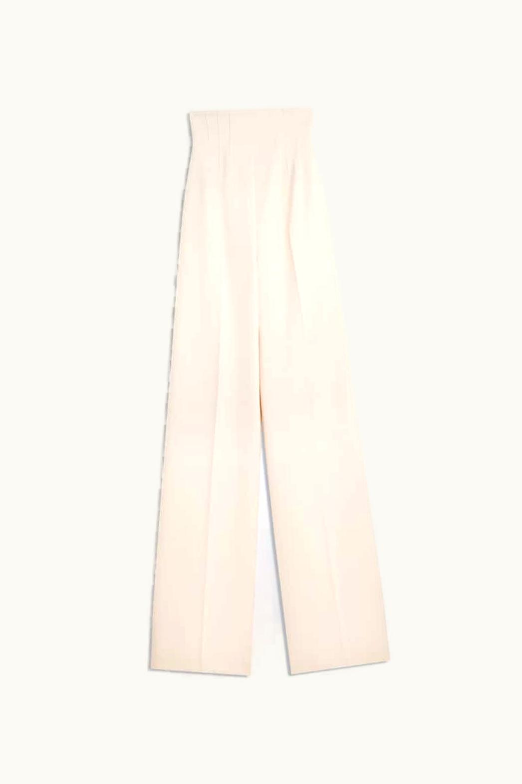 Schiaparelli Schiaparelli Corset Flared Trousers Ivory Wool-Silk Blend.
