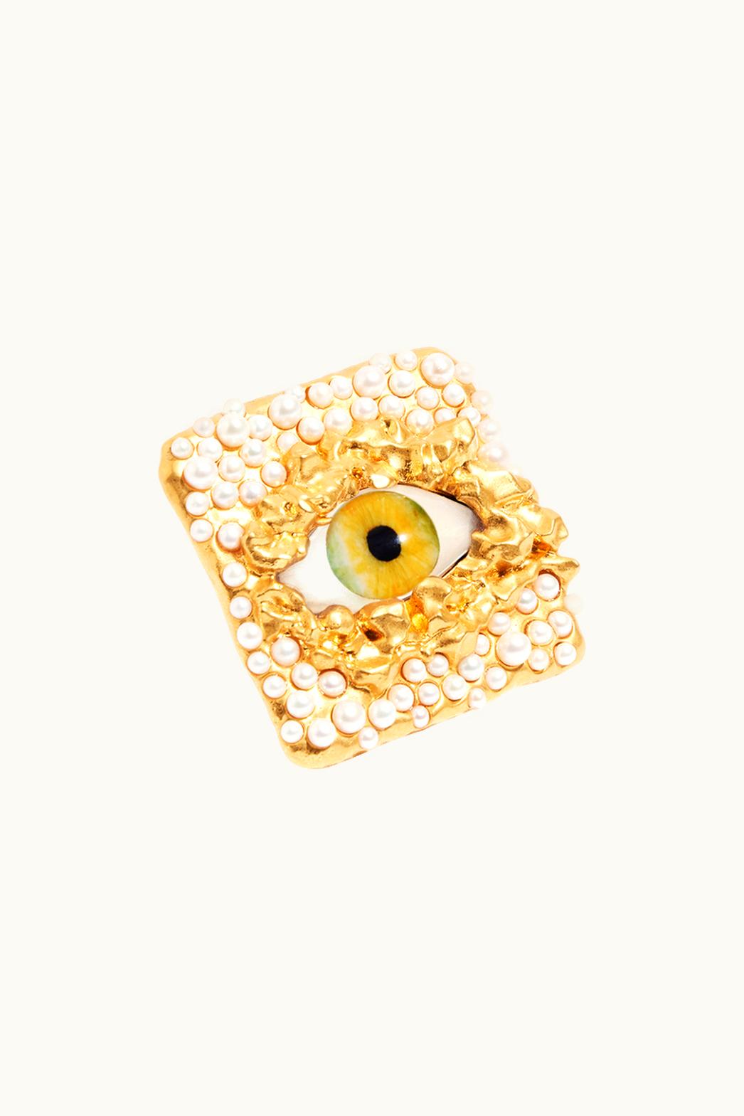 Schiaparelli Schiaparelli Surrealist Eye Bijoux Ring