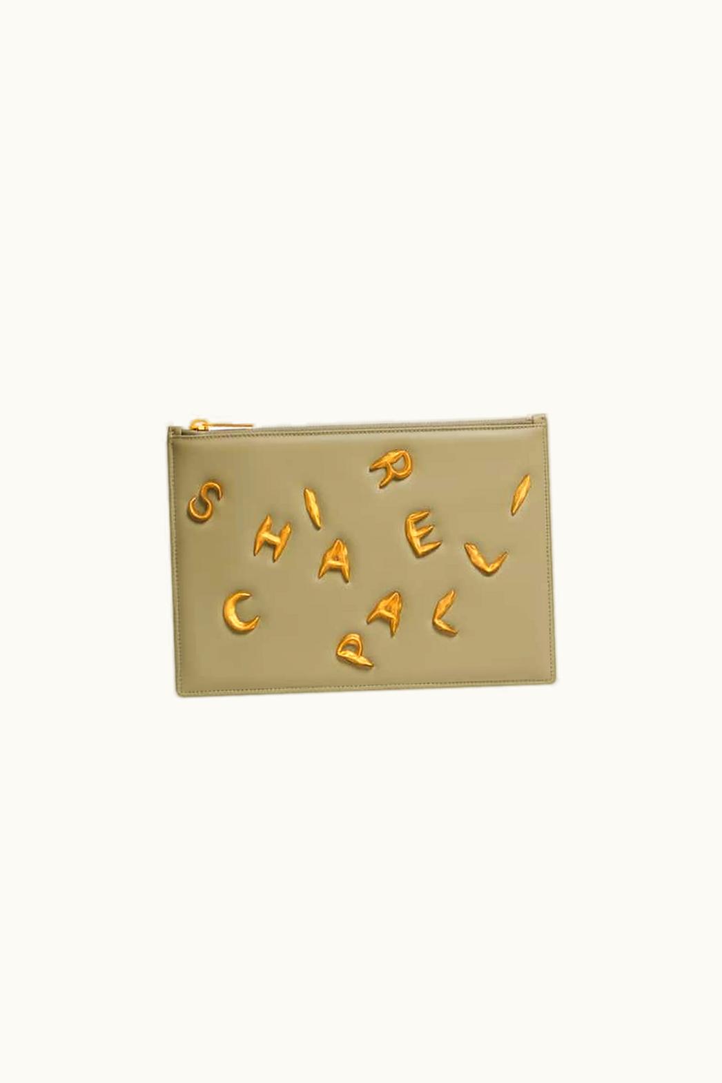 Schiaparelli Schiaparelli Jade Calfskin Clutch